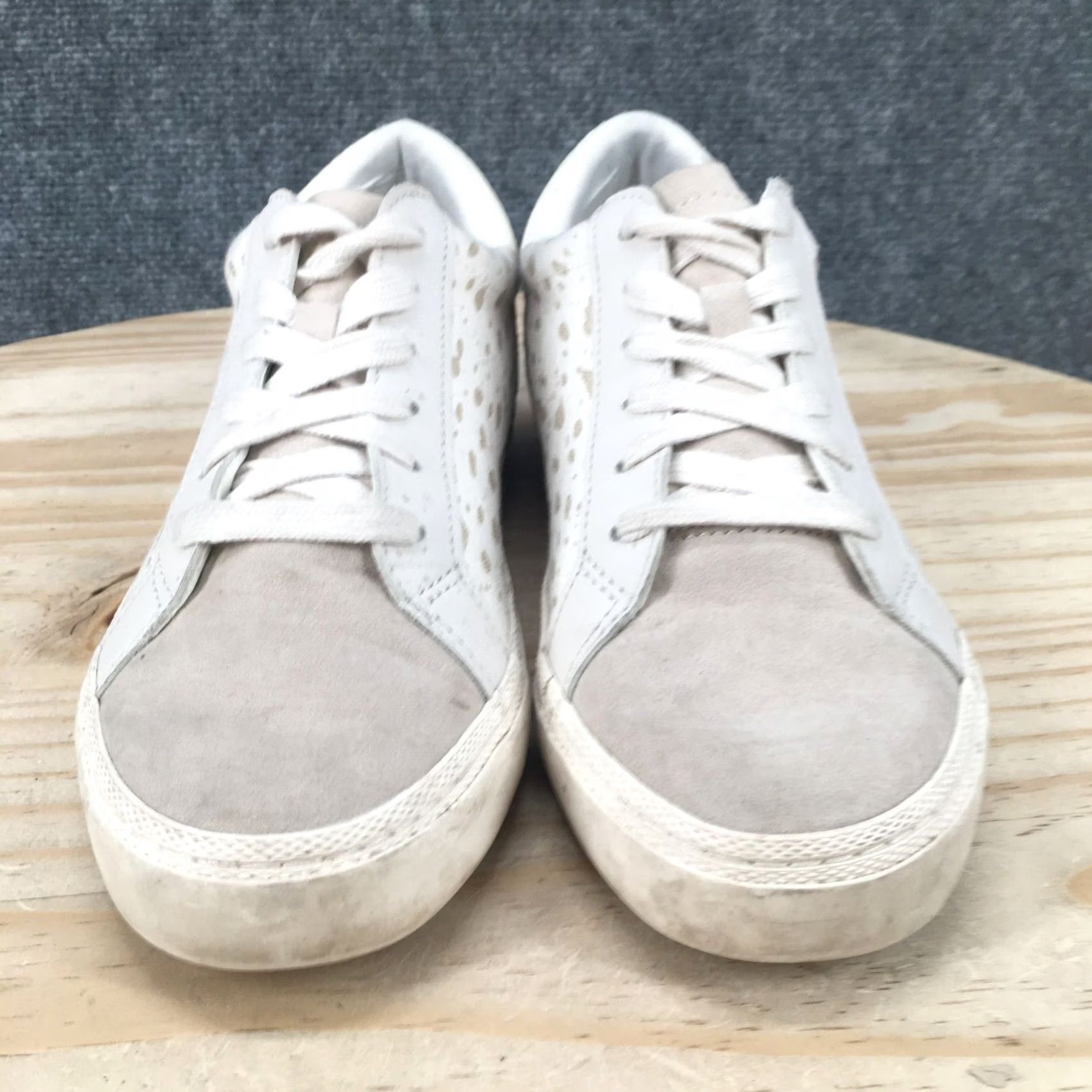 Vintage A New Day Maddison Womens 7.5 Casual Low Top Sneakers White Fabric Lace Up Shoes Size M / US 6-8 / IT 42-44 - 7 Thumbnail