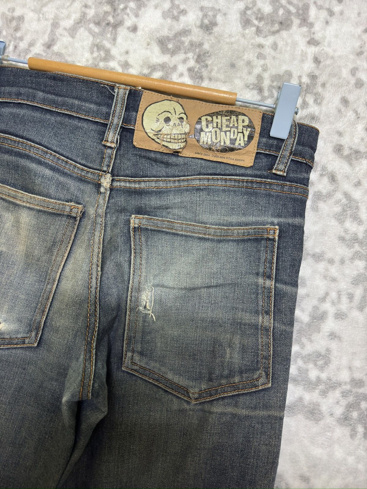 Cheap Monday CHEAP MONDAY Tight Original Wash Distressed Skinny Jeans Size US 26 / EU 42 - 12 Thumbnail