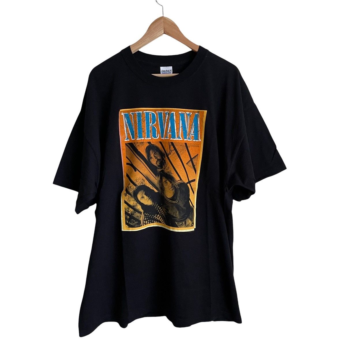 image of Vintage 2004 Nirvana Kurt Cobain Gildan T Shirt Size 2Xl in Black, Men's