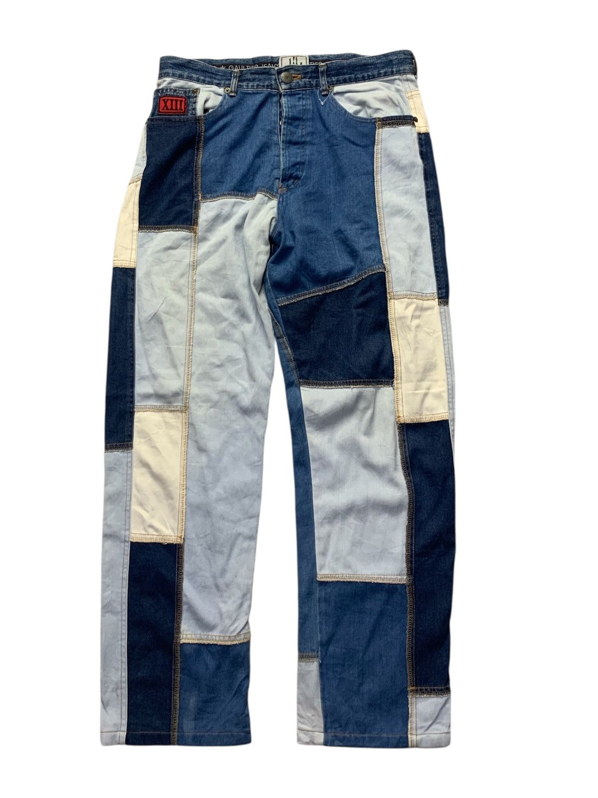 Jean Paul Gaultier 🐍 Archive Jean Paul Gaultier Patchwork Jeans Size US 31 - 1 Thumbnail