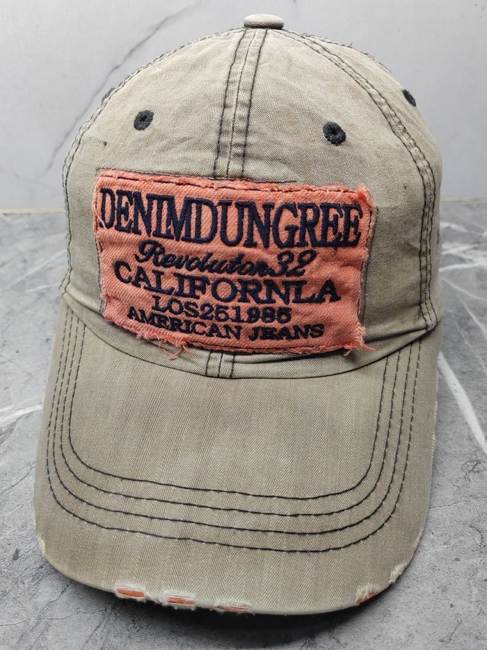 Japanese Brand Vintage Denimdungree Distressed Style Cap Hat Size ONE SIZE - 1 Thumbnail