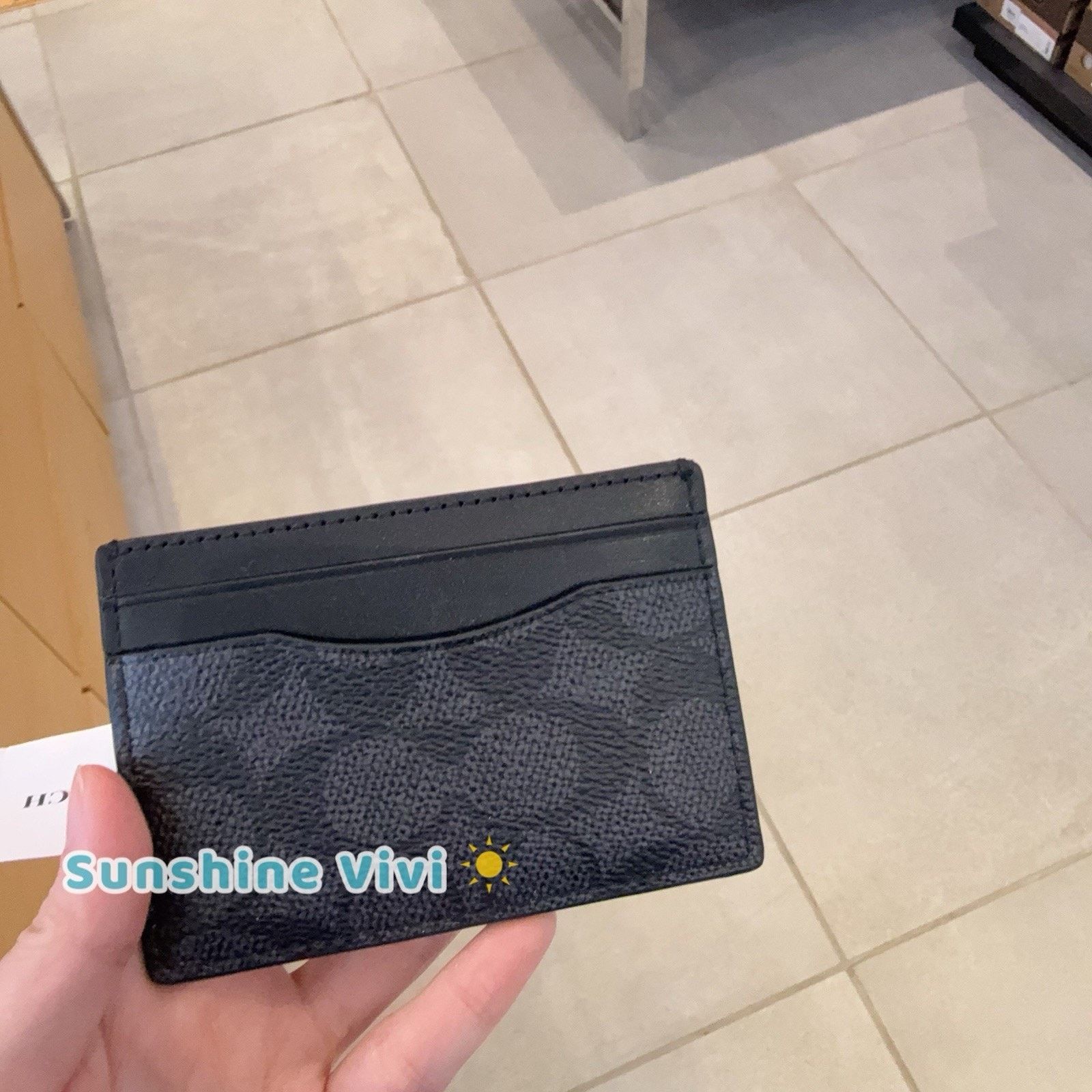 Coach NWT Coach Card Case With Money Clip CCF98 Charcoal/Black Size ONE SIZE - 1 Thumbnail