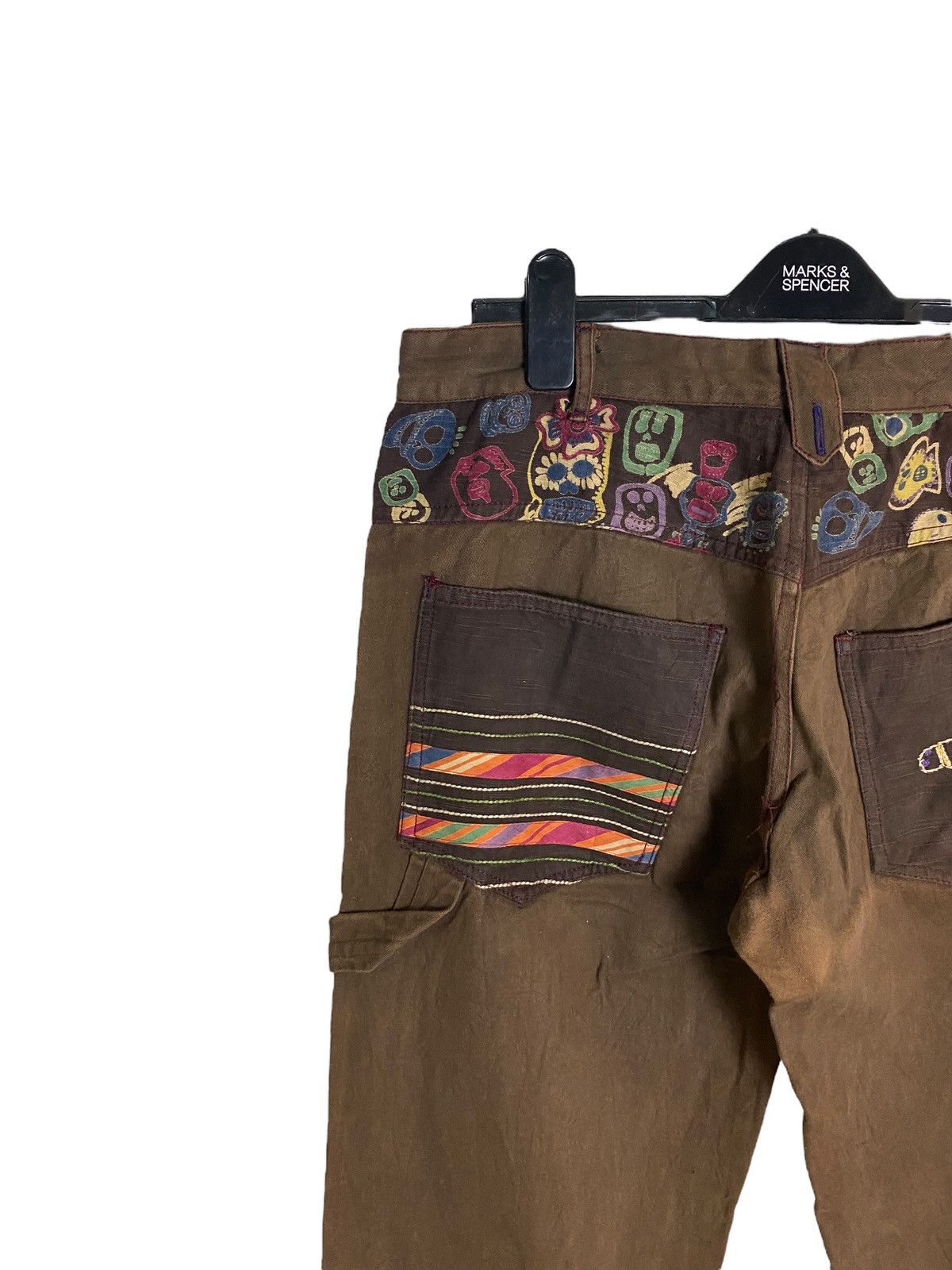 Japanese Brand × Vintage Japanese Brand G Bus Trip by Amina Patchwork Pant Size US 36 / EU 52 - 2 Thumbnail