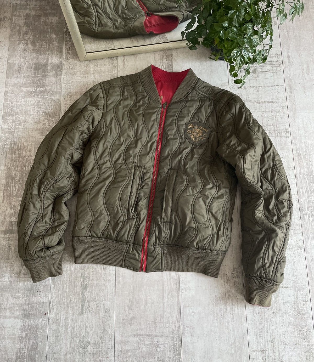 Diesel × Japanese Brand × Vintage Diesel Ride Hard Reversible Jacket Gold Tiger Logo Y2K RARE Size US L / EU 52-54 / 3 - 3 Thumbnail