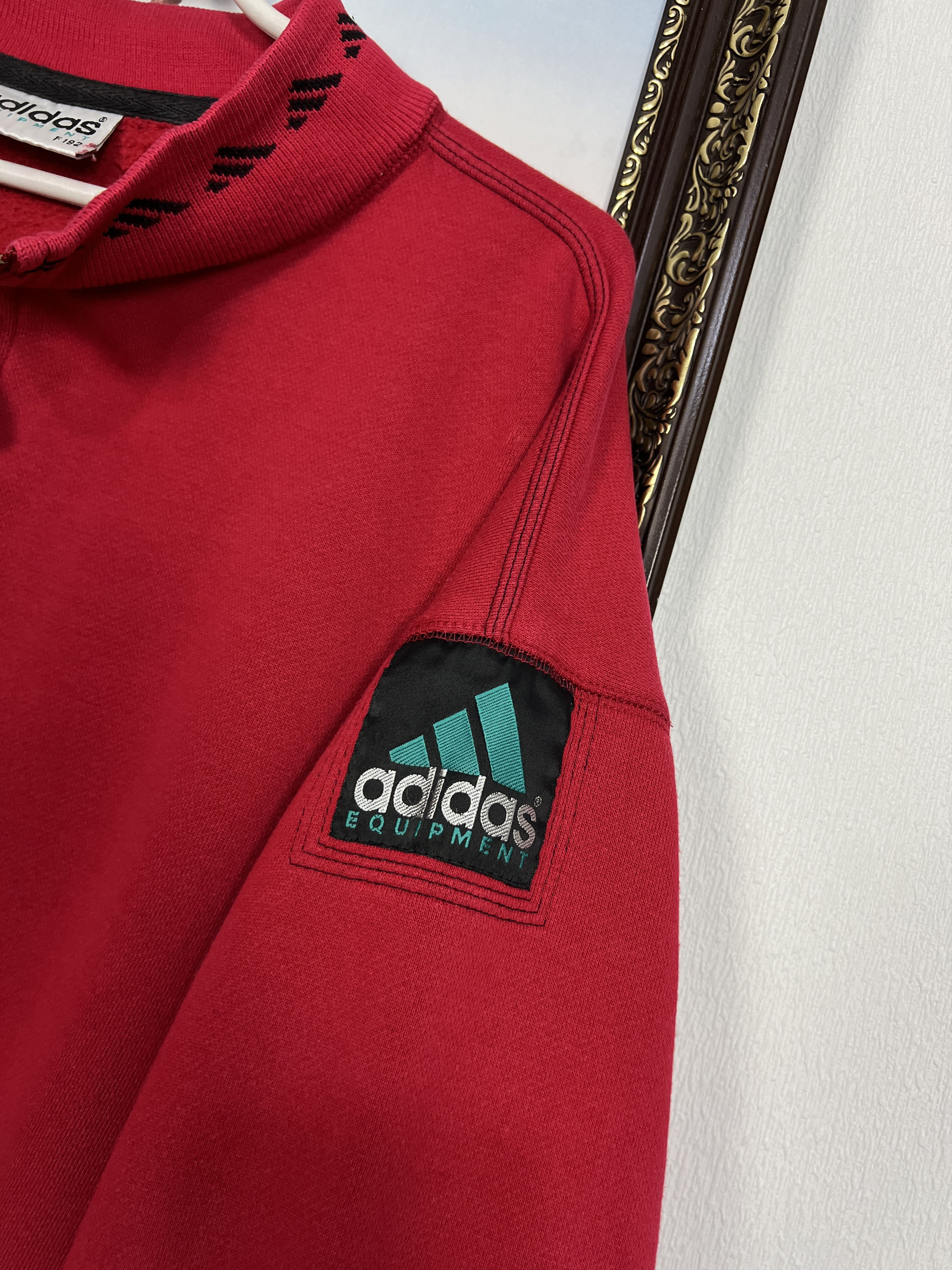 Adidas Vintage 90's Adidas Equipment Red Sweatshirt Mens Crewneck Size US XL / EU 56 / 4 - 6 Thumbnail