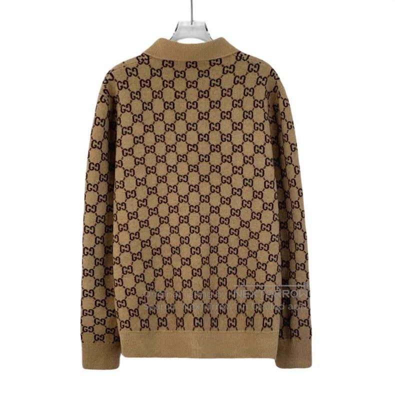 Gucci Gucci Brown logo jacquard full-print wool lapel single-bre Size M / US 6-8 / IT 42-44 - 2 Thumbnail