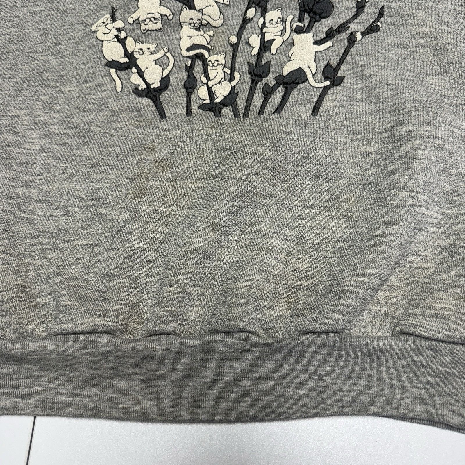 Vintage Vintage 80s California Cat Sweatshirt Womens Large Gray Crew Size L / US 10 / IT 46 - 6 Thumbnail