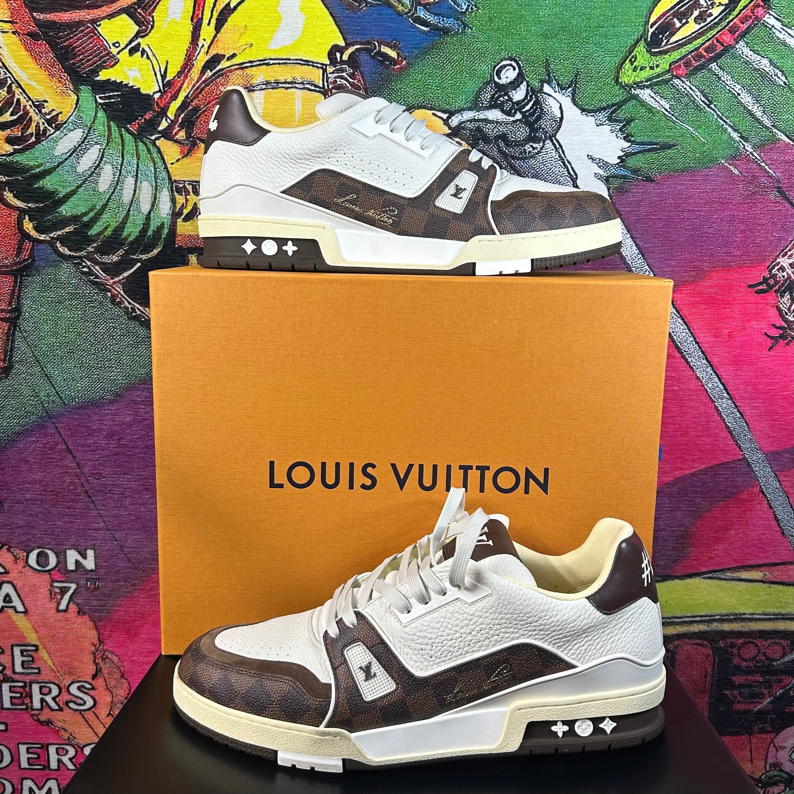 Louis Vuitton Louis Vuitton LV Trainer White Mocha Size 12-13 Size US 12.5 / EU 45-46 - 1 Thumbnail