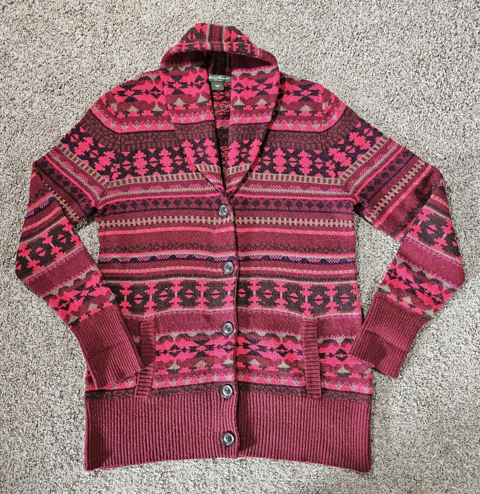 Eddie Bauer Eddie Bauer Southwestern Aztec Cardigan L Geometric Sweater Size L / US 10 / IT 46 - 1 Thumbnail