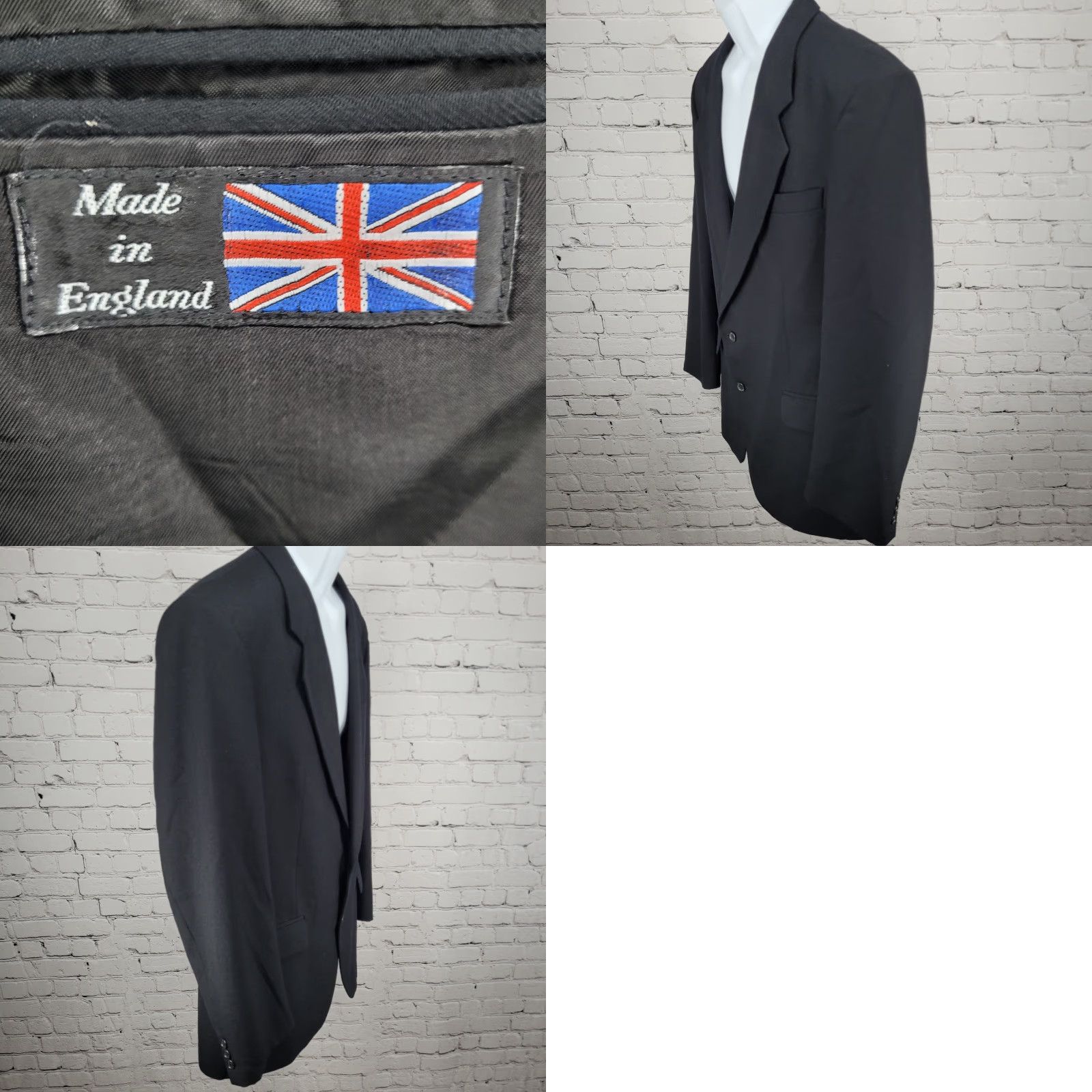Vintage VINTAGE Alexandre Black 2 Button Single Vented Notch Blazer Sport Coat 42R Men Blazer Wool Solid 2 Piece 3-Button Sleeves Regular UK Mens Size 42R - 9 Thumbnail