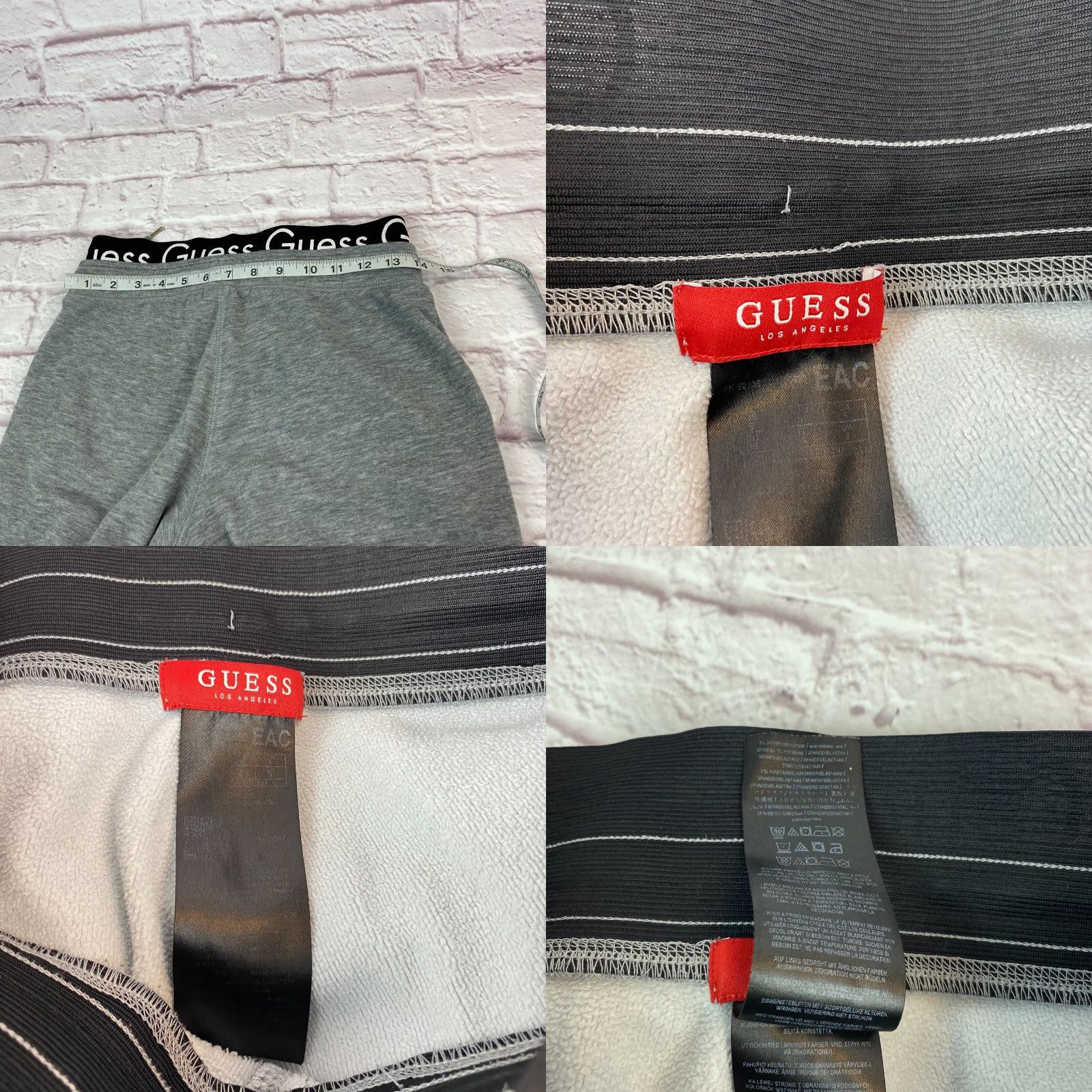 Guess GUESS Sweatpants Junior Teens S Gray Drawstring Logo Fleece Jogger Pants Size 28" / US 6 / IT 42 - 8 Thumbnail