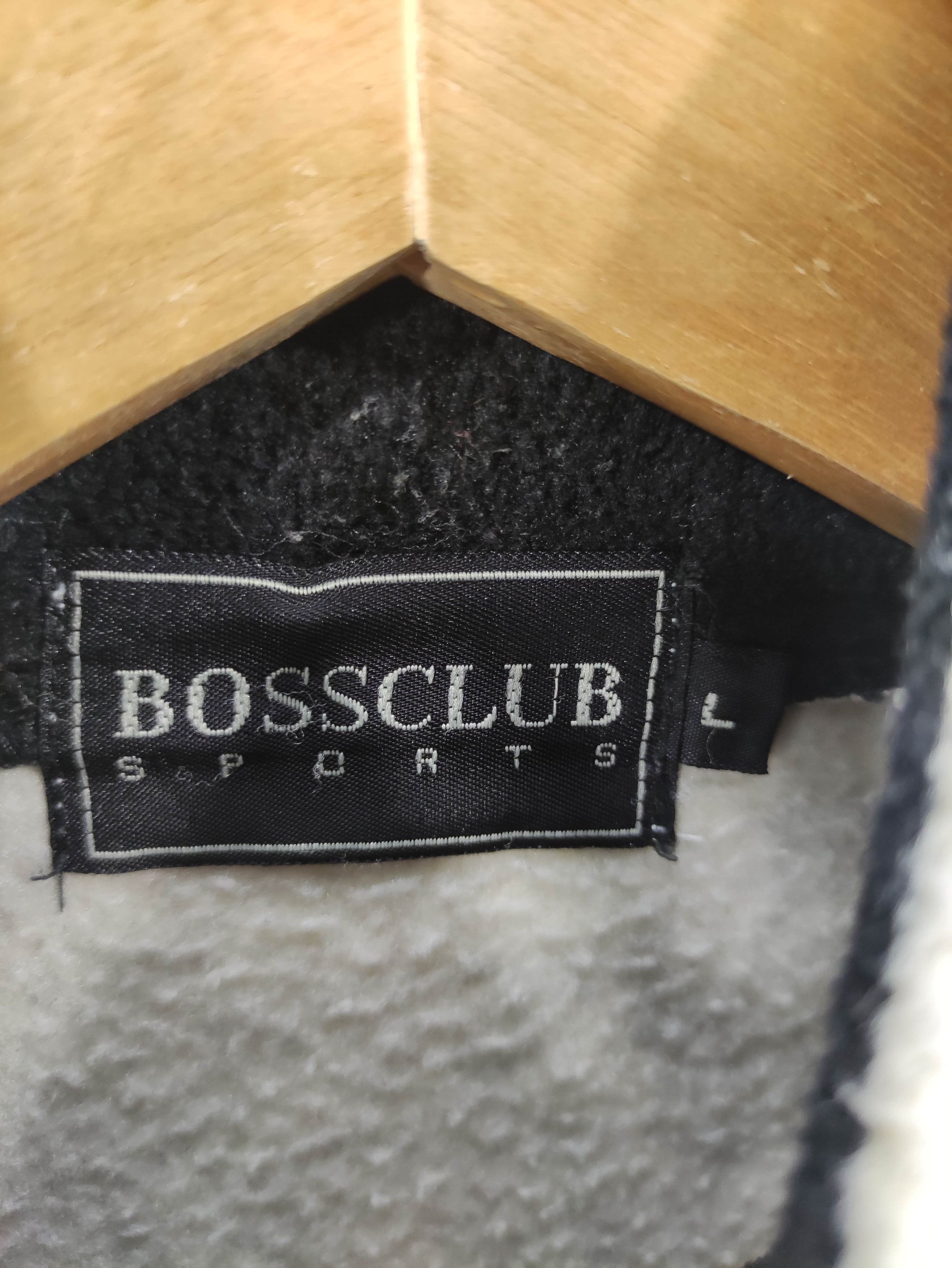 Vintage Vintage BossHugo Fleece Sweater Big Logo Half Zip Size US L / EU 52-54 / 3 - 5 Thumbnail