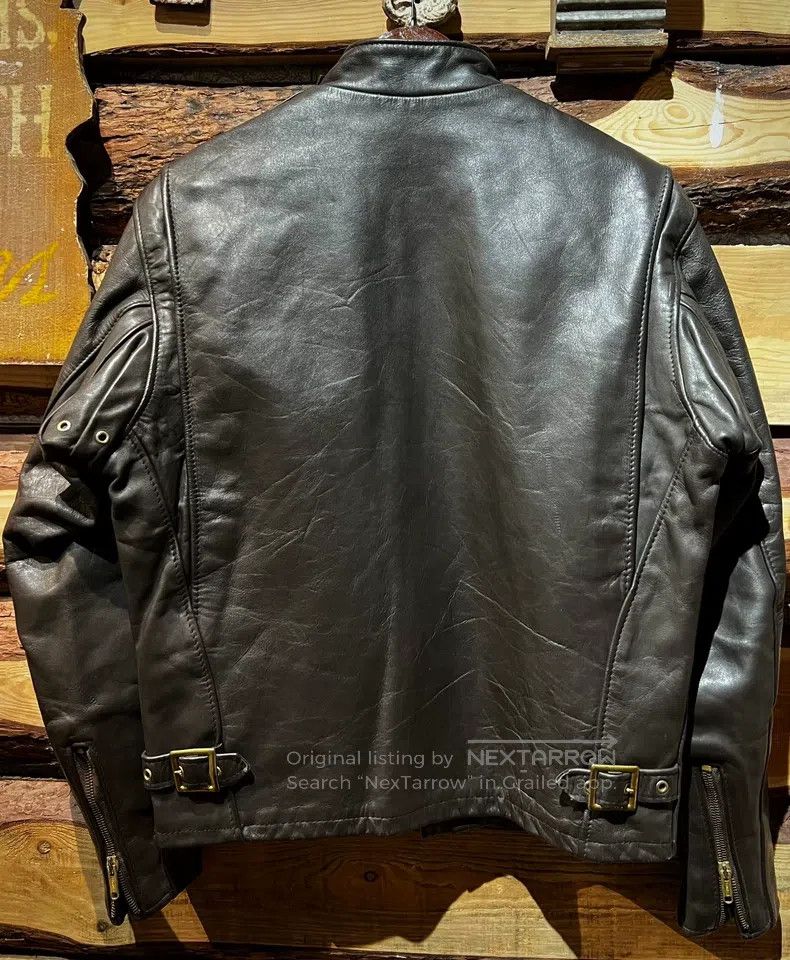 Schott Schott 641 Classic stand-up collar motorcycle leather jack Size US XS / EU 42 / 0 - 8 Thumbnail