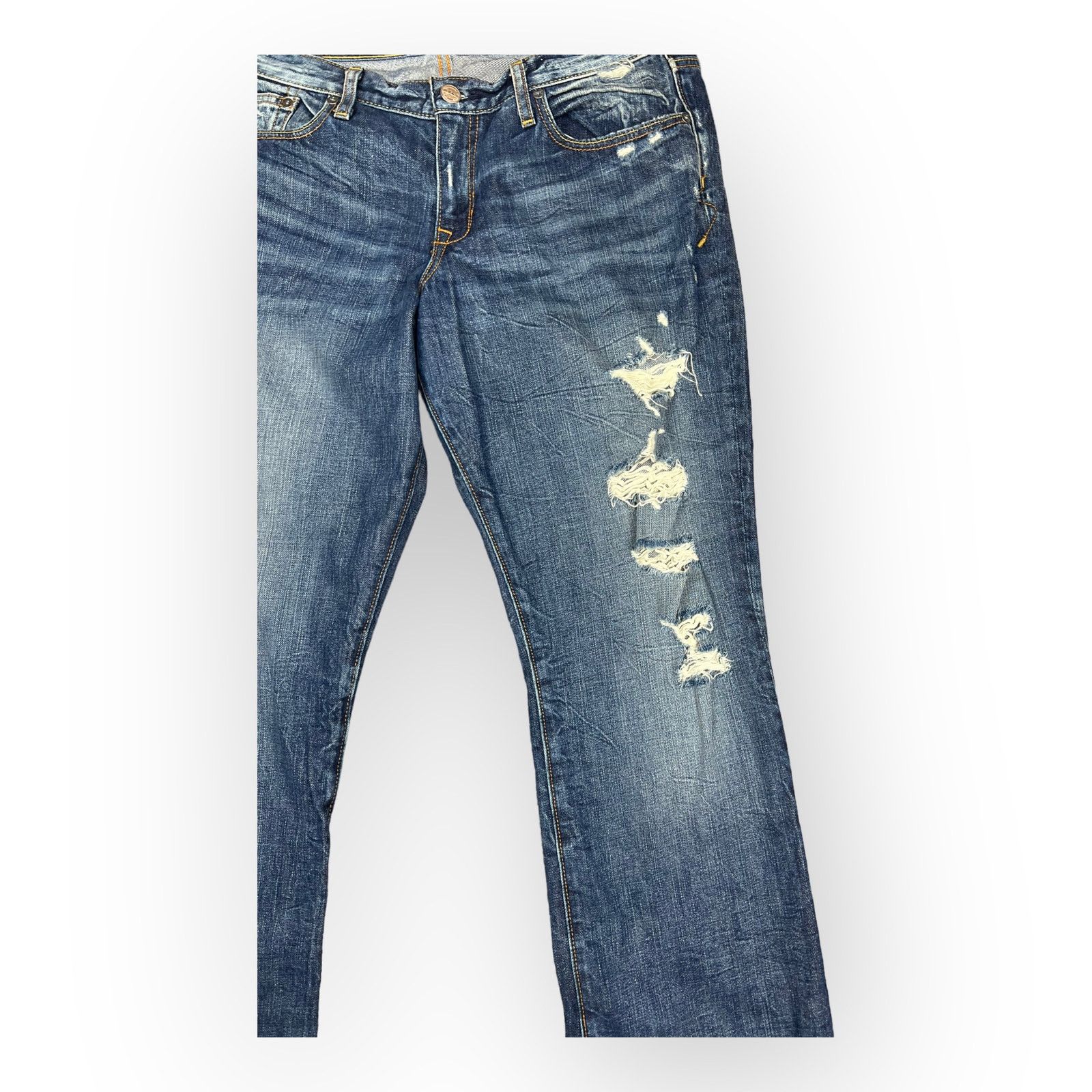 Ruehl No. 925 Ruehl No. 925 | Vintage Distressed Splatter Bootcut Jeans Size 30" / US 8 / IT 44 - 3 Thumbnail