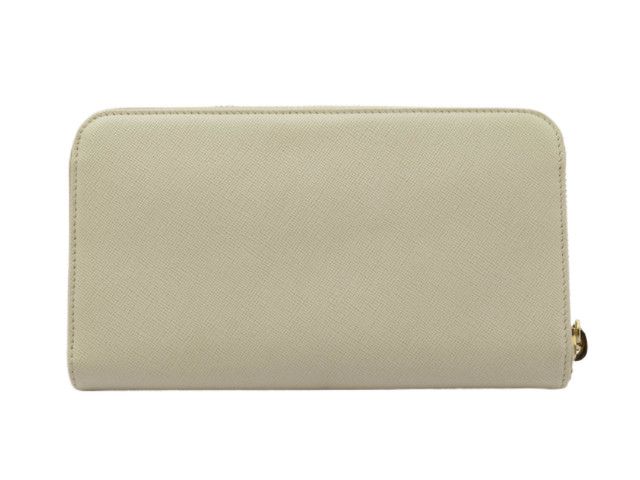Prada Prada Saffiano Leather Zippy White Wallet Size ONE SIZE - 2 Thumbnail