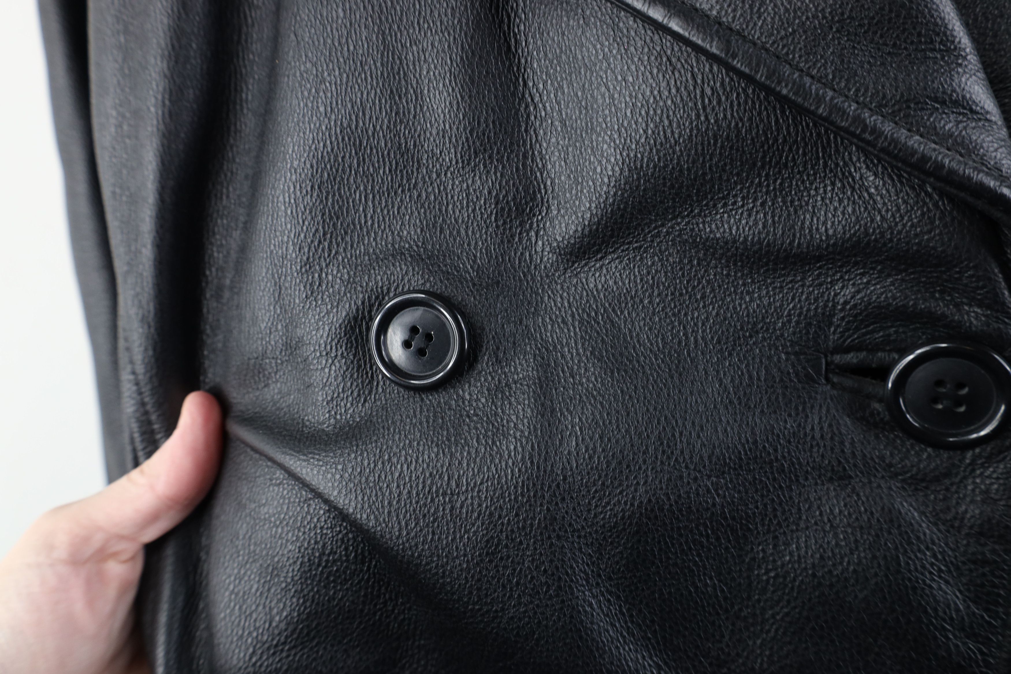 Vintage Vintage 90s Streetwear Breasted Belted Leather Trench Coat Size S / US 4 / IT 40 - 6 Thumbnail
