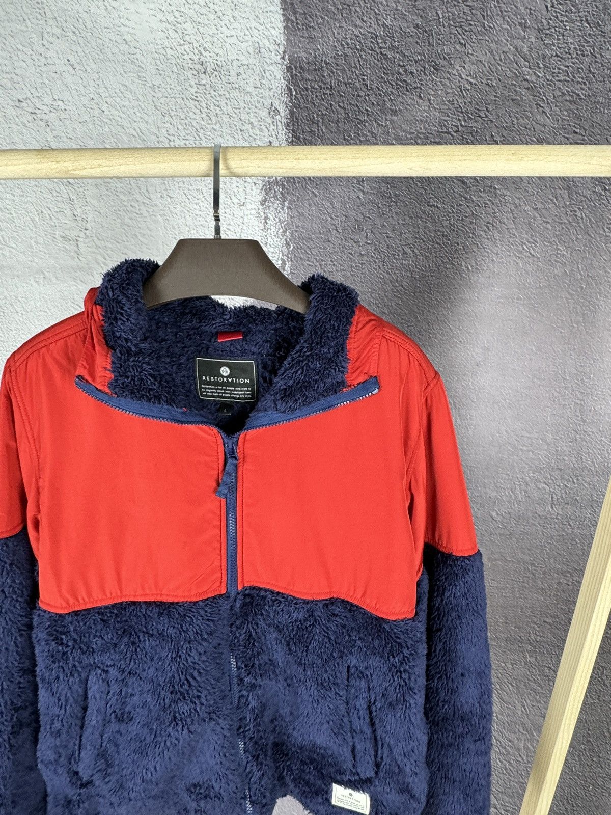 Japanese Brand × Restoration Restoration Deep pile teddy fleece nylon fall winter hoodie Size US L / EU 52-54 / 3 - 7 Thumbnail