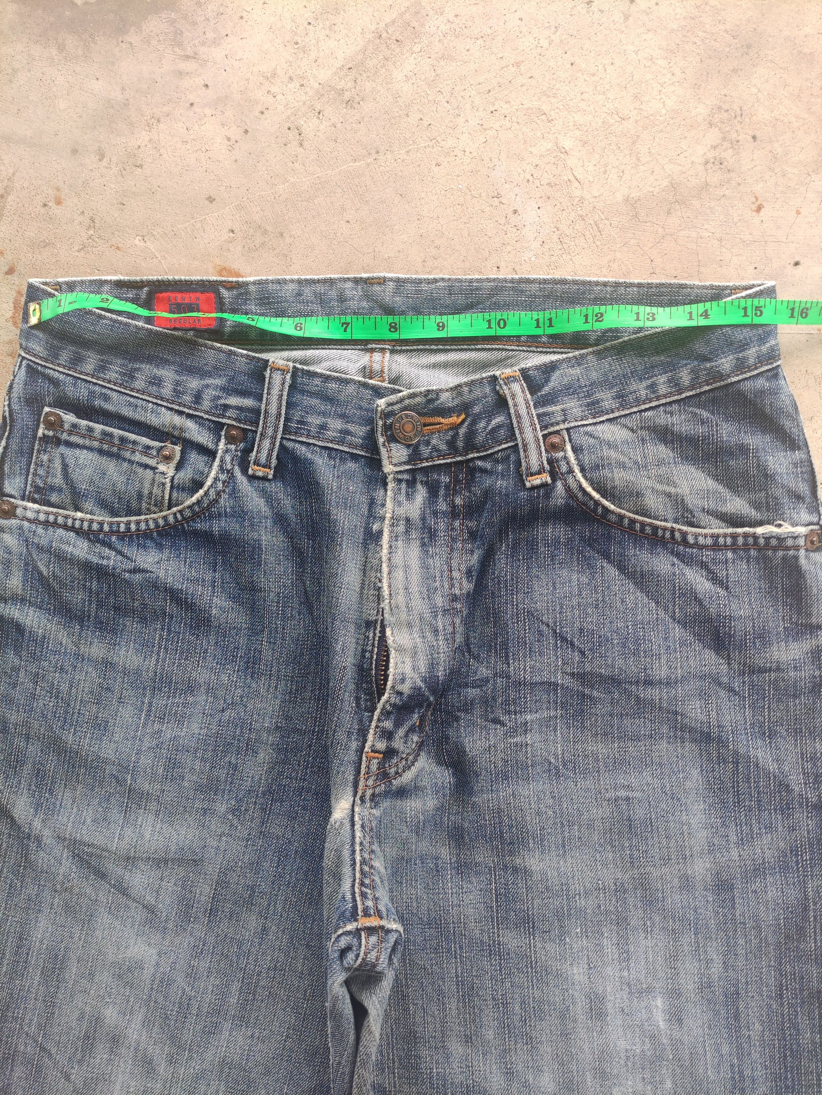 Edwin Vintage Edwin Japan Distressed Faded Jean W32 Size US 32 / EU 48 - 6 Thumbnail