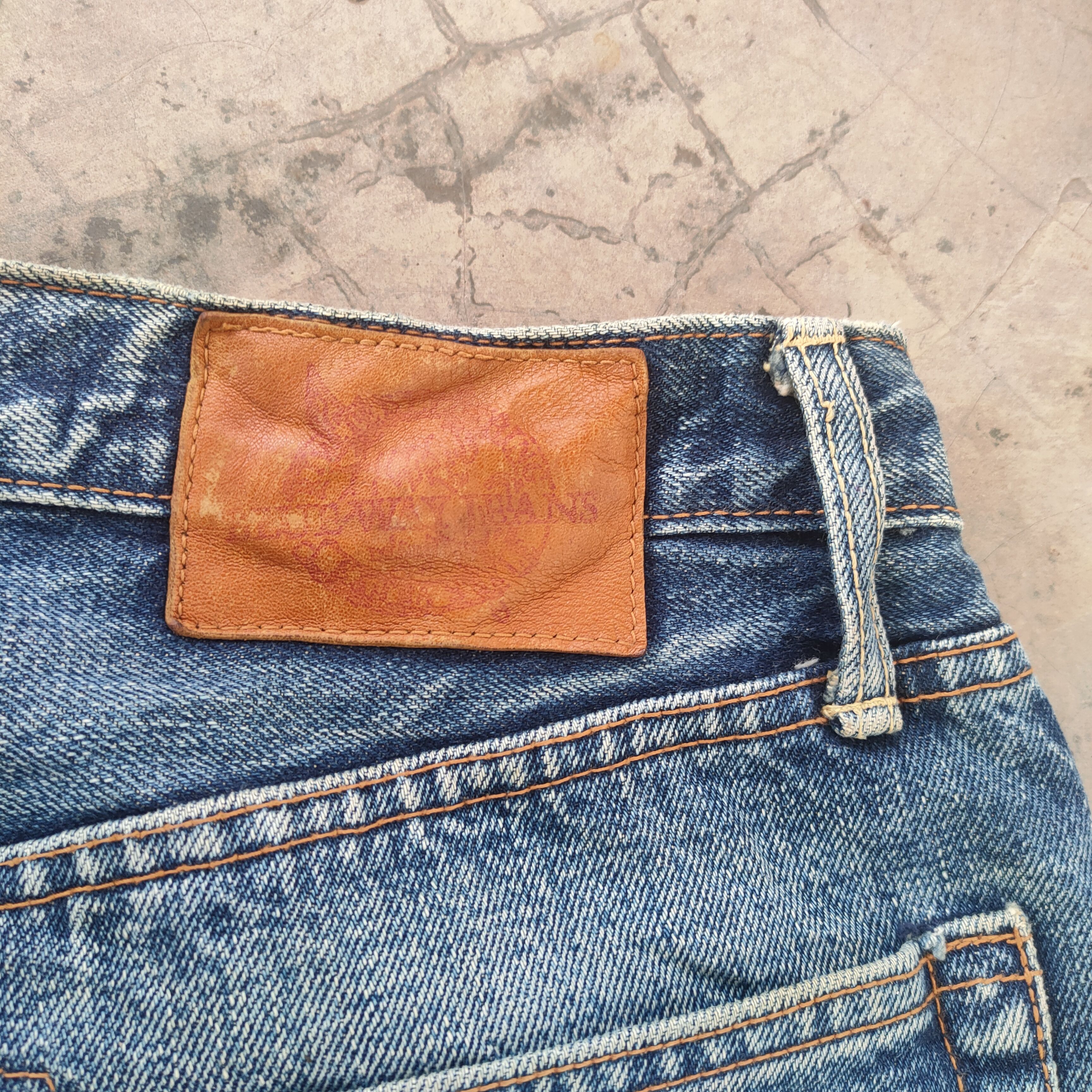 Japan Blue W30 VINTAGE BLUE WAY SELVEGE RIPPED JEANS DENIM PANTS Size US 30 / EU 46 - 11 Thumbnail