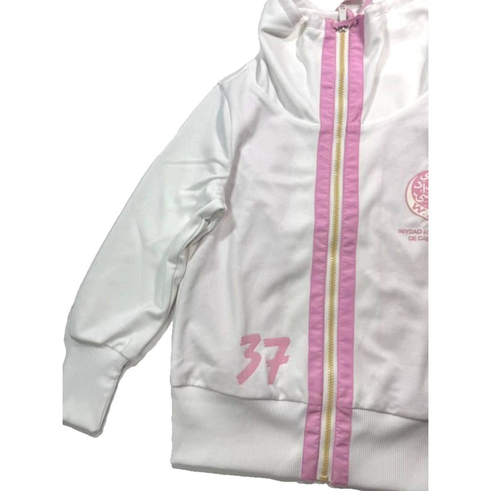 Adidas Adidas Wydad Casablanca FC Jacket for Women XL White Polyester Logo - Regular Fit, Size XL, Women's Jacket Size XL / US 12-14 / IT 48-50 - 4 Thumbnail