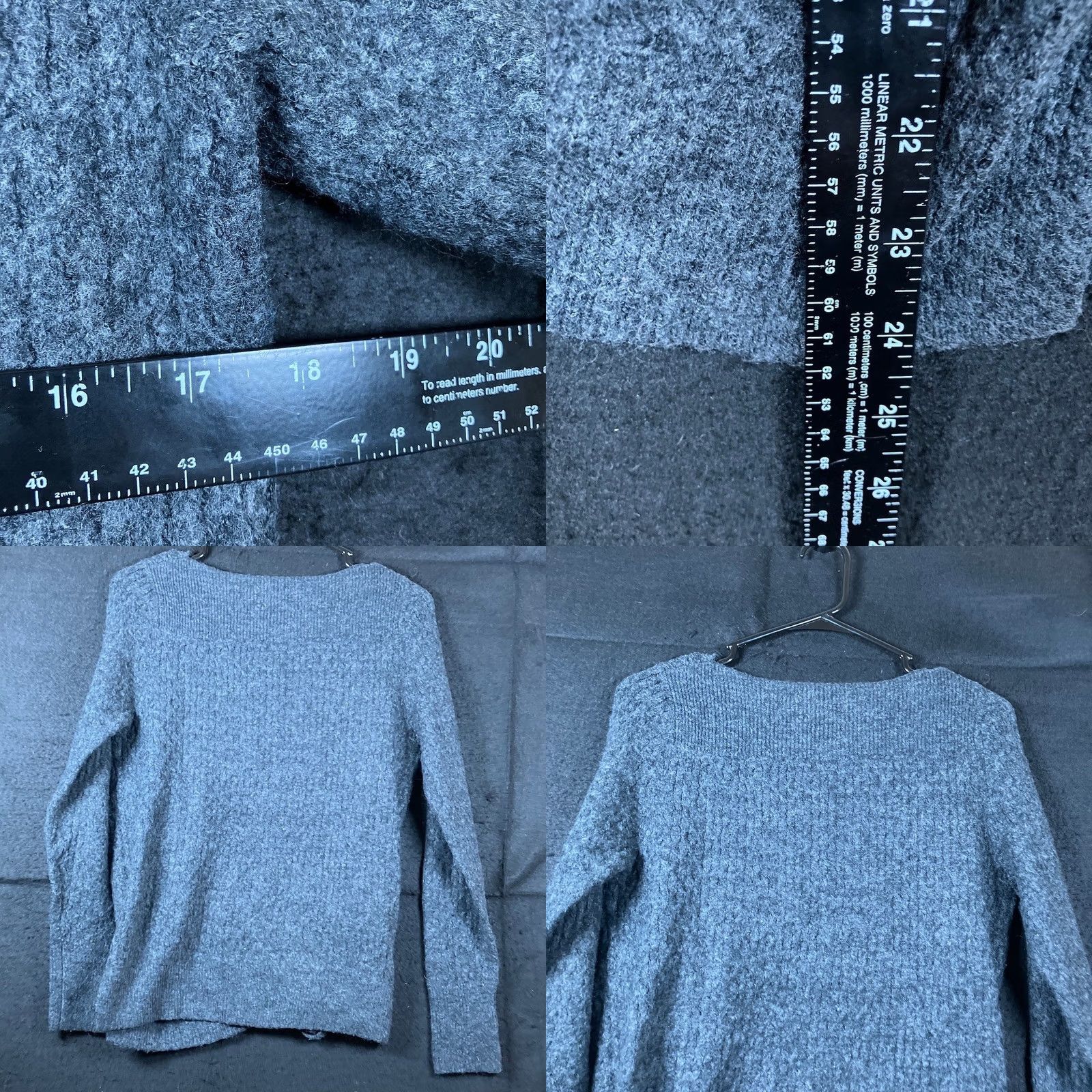 Loft LOFT Gray Crew Neck Long Sleeve Sweater Front Tie Medium Women’s Knit Casual Workwear Size M / US 6-8 / IT 42-44 - 8 Thumbnail