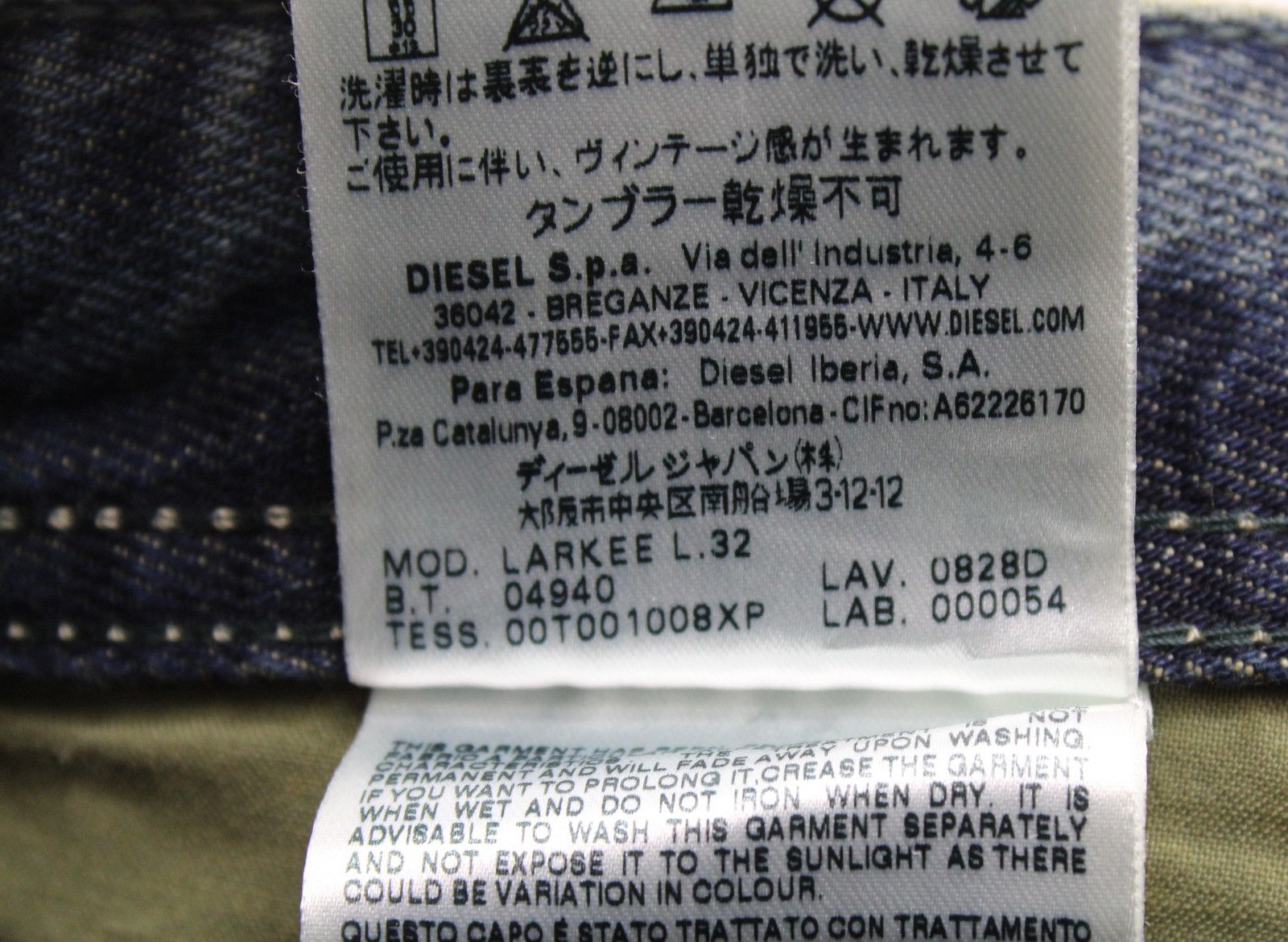 Diesel DIESEL D.N.A. Mutation Larkee Regular Jeans Men's W33/L32 Size US 33 - 10 Thumbnail