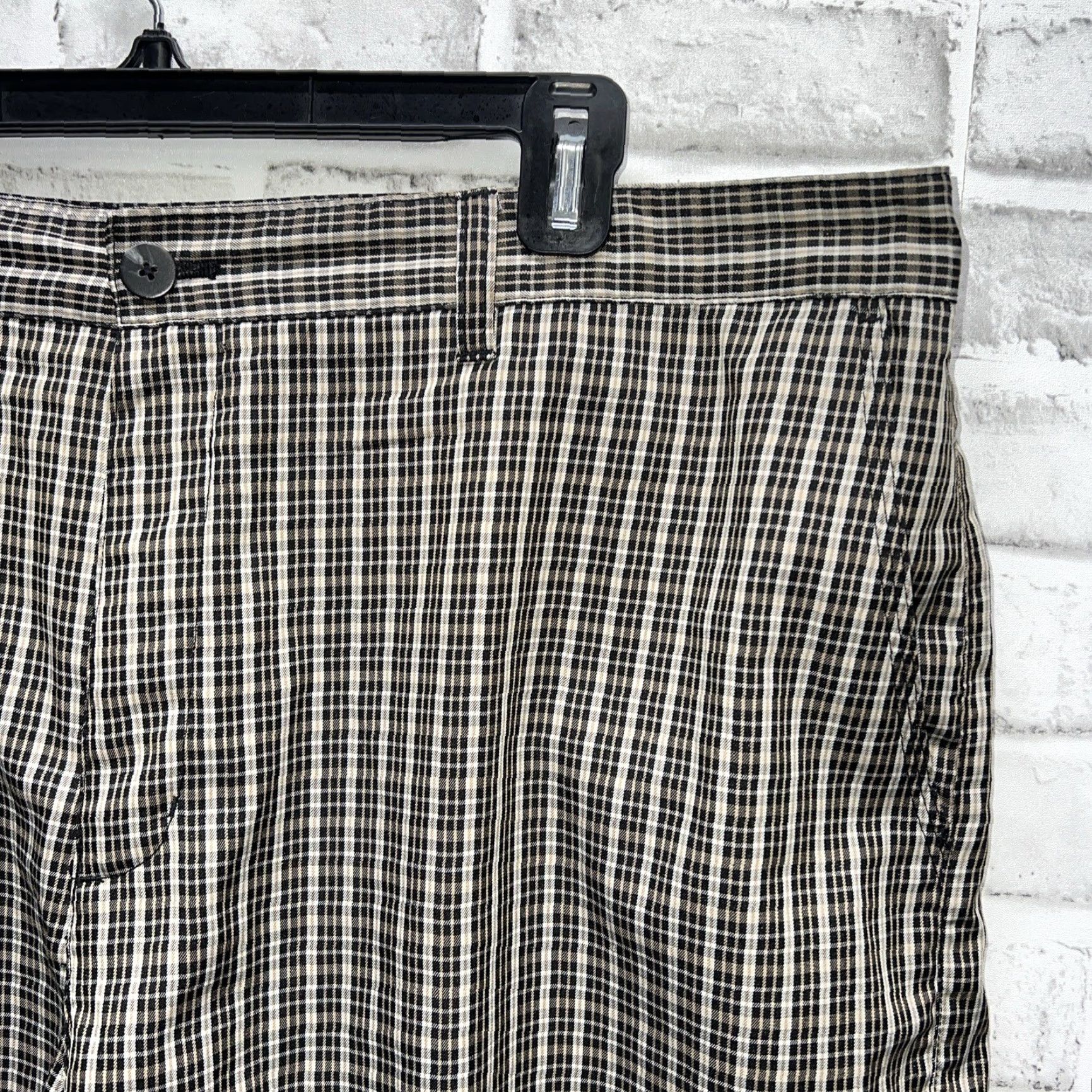 Adidas VINTAGE Adidas Men's Golf Shorts Chino Plaid Brown Size 40 Size US 40 / EU 56 - 2 Thumbnail