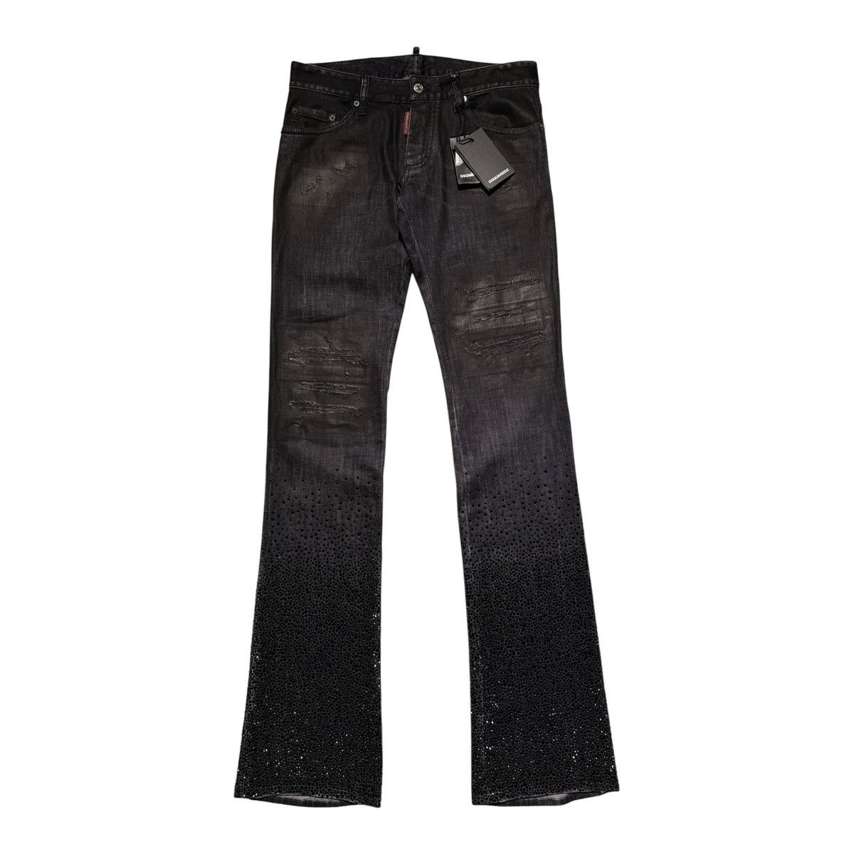 Dsquared2 $2,340 crystal embellished waxed denim Size US 32 / EU 48 - 1 Thumbnail