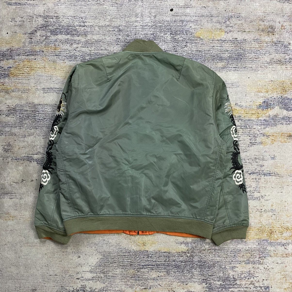 Bape Vintage bape embroidery dragon reversible bomber jacket Size US XL / EU 56 / 4 - 9 Thumbnail