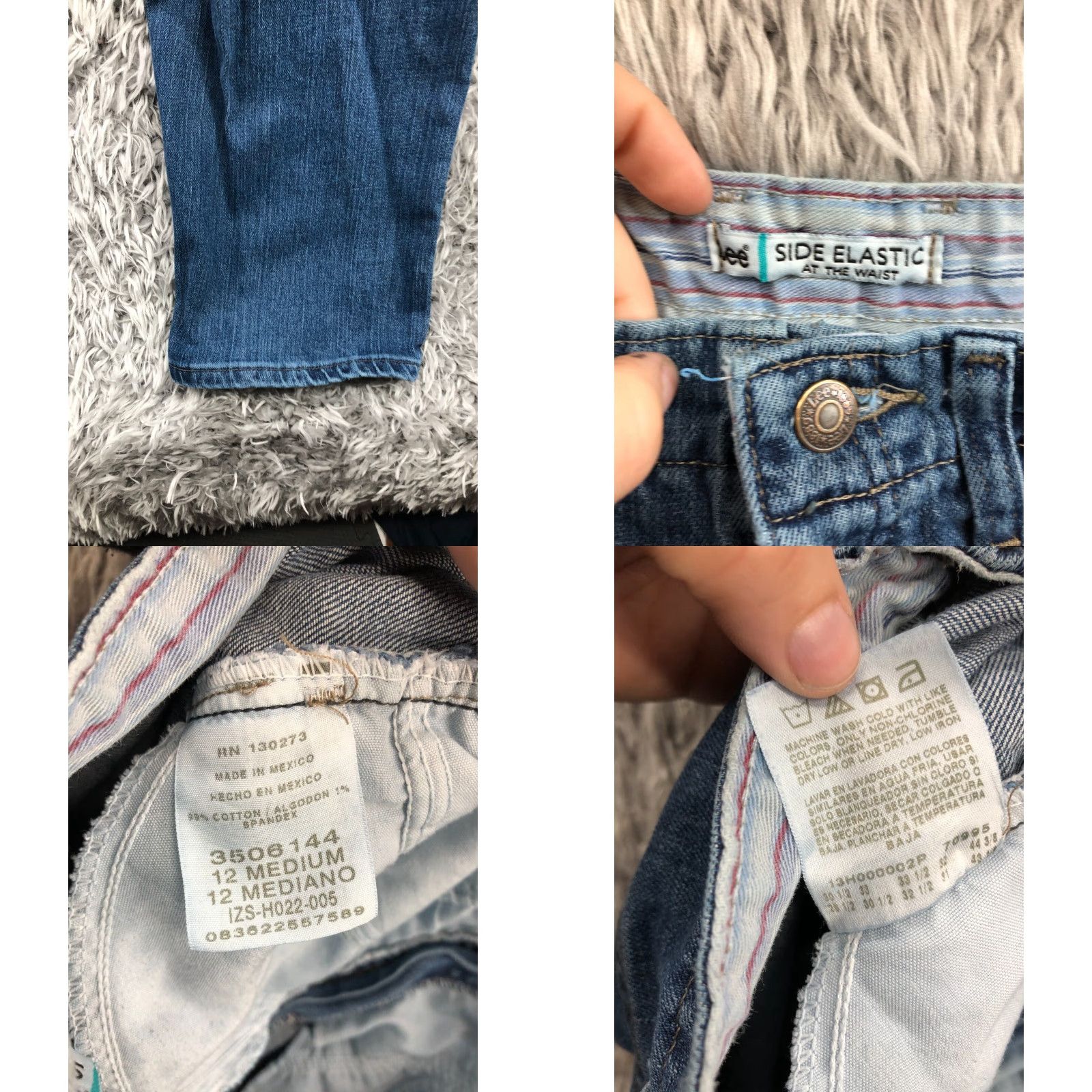 Lee Lee Jeans Size 12 Womens Regular Taper Blue 31in Inseam Stretch High Rise Denim Fashion Modern Classic Weekend Comfort Size 34" / US 12 / IT 48 - 8 Thumbnail