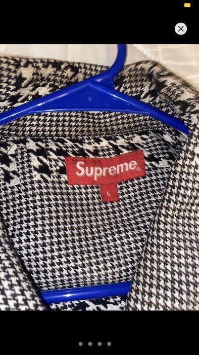 Supreme ***VERY RARE*** SUPREME HOUNDSTOOTH LOGO SNAP FRONT JACKET