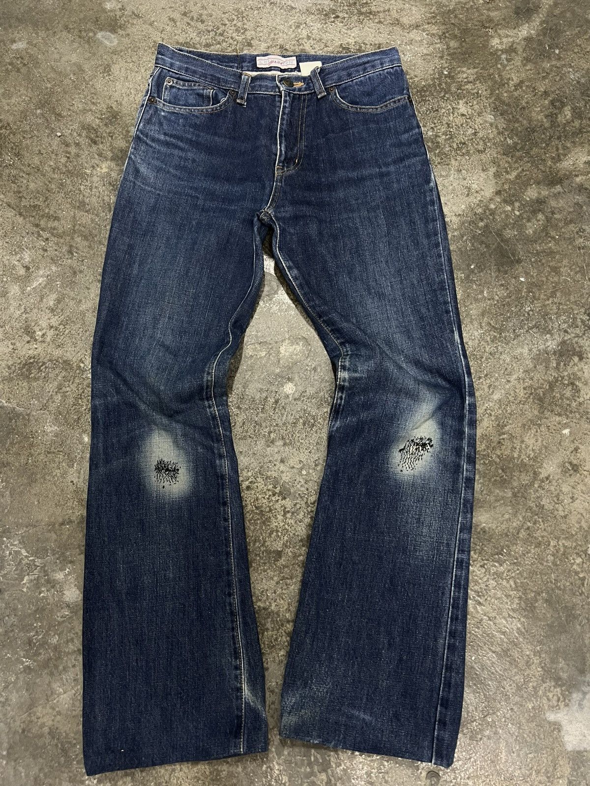 Japanese Brand 💥Flare💥Vintage 90’s Chevignon Distress Jean Size US 28 / EU 44 - 1 Thumbnail