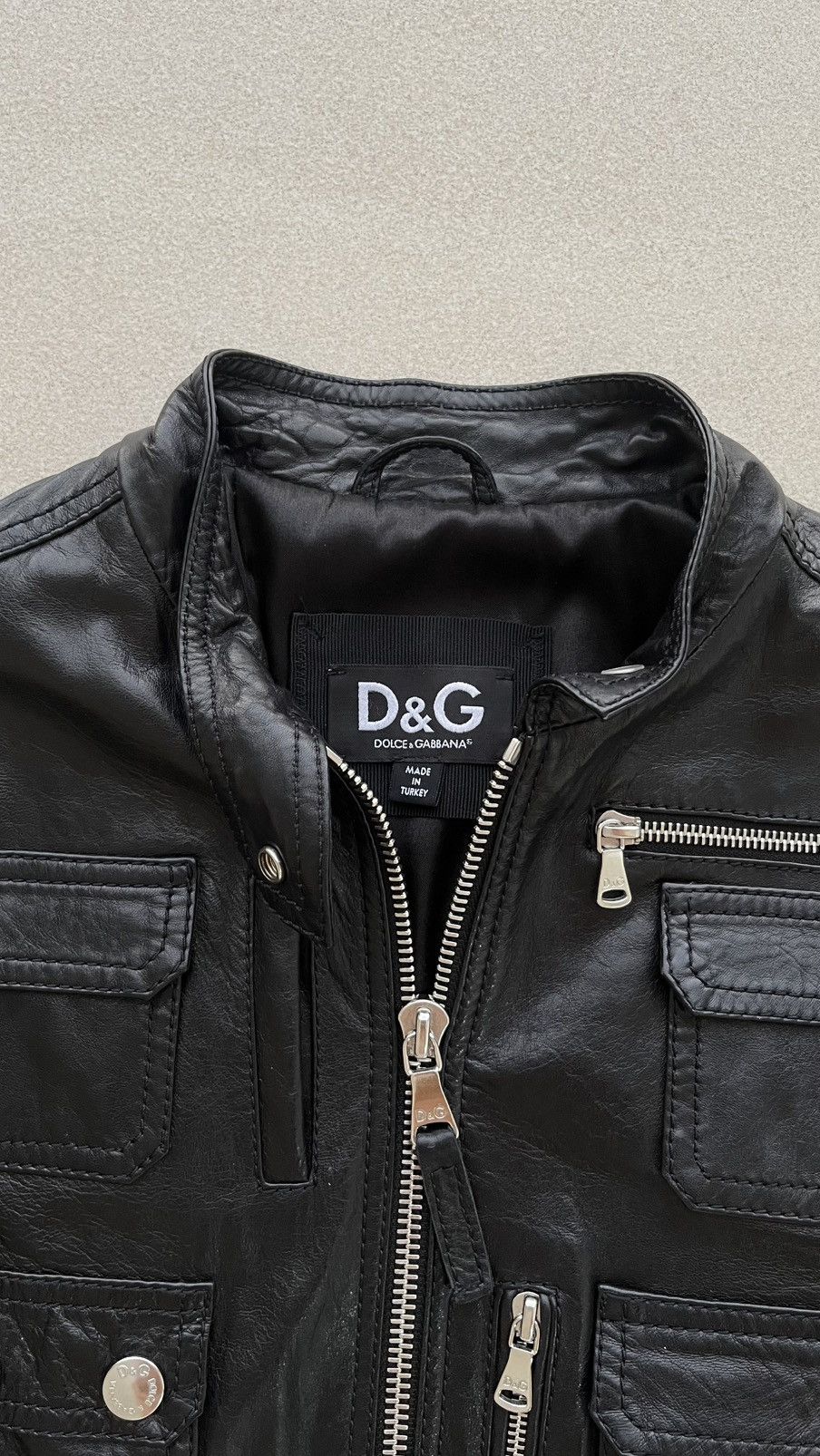 Dolce & Gabbana D&G Multipocket Leather Jacket Hedi Slimane Size US S / EU 44-46 / 1 - 5 Thumbnail