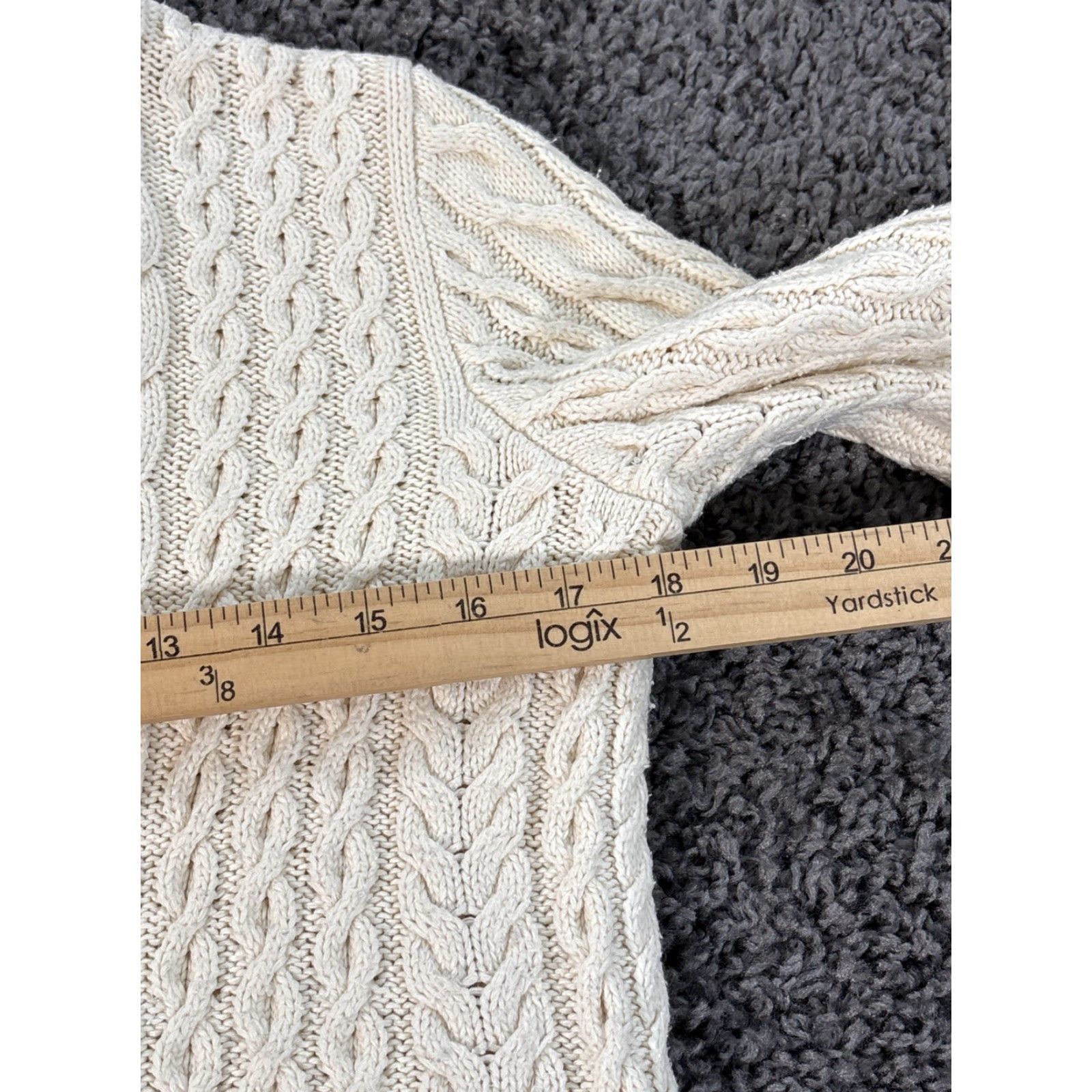 Ralph Lauren VINTAGE Lauren Ralph Lauren Cardigan Sweater Womens Petite Small Hooded Ivory Cotton Shirt? Size S / US 4 / IT 40 - 3 Thumbnail