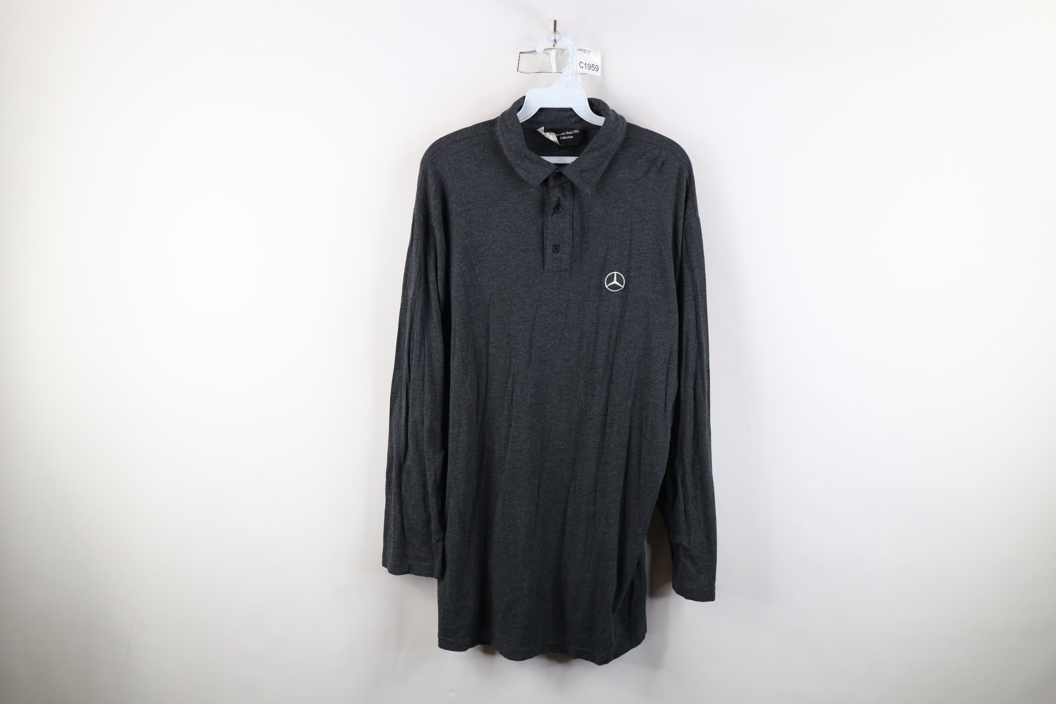 Vintage Vintage Mercedes Benz Collection Logo Long Sleeve Polo Size US XXL / EU 58 / 5 - 1 Thumbnail