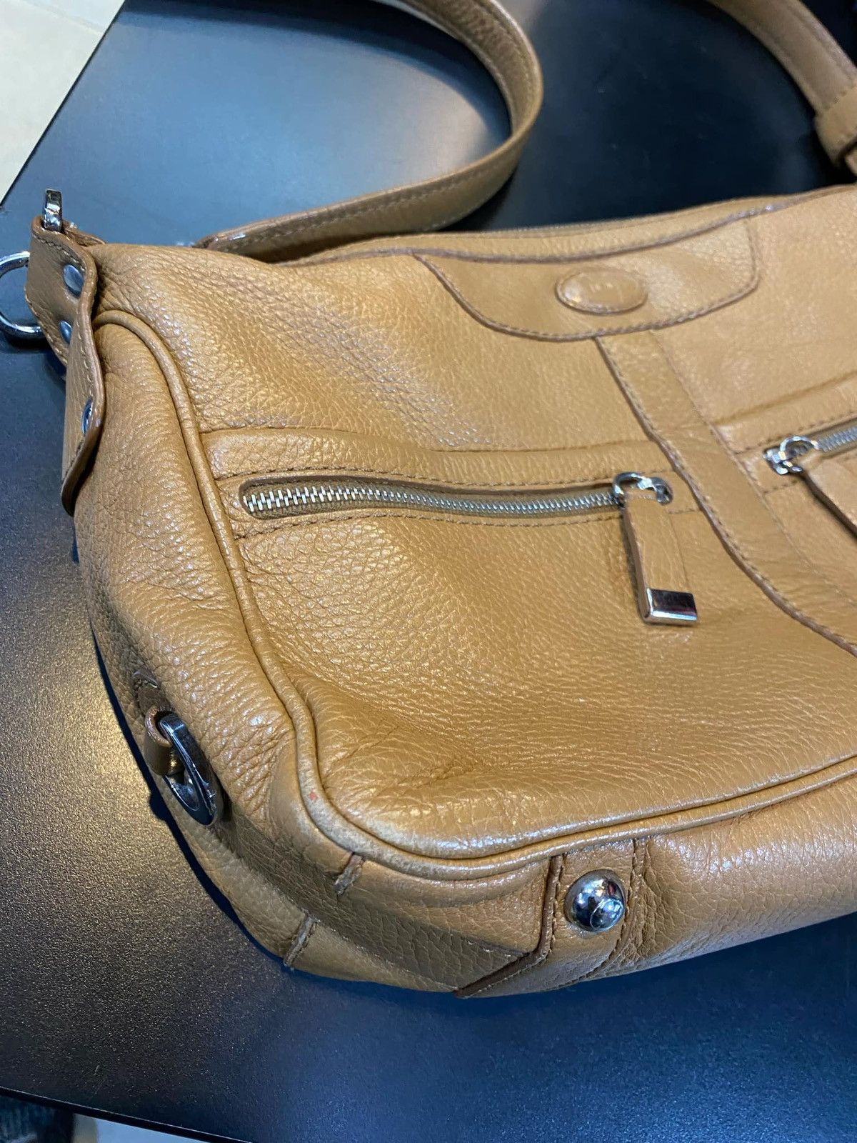 Designer × Tod's × Vintage TOD'S punpkin orange leather MEDIUM MIKY NOMADE shoulderbag Size ONE SIZE - 9 Thumbnail