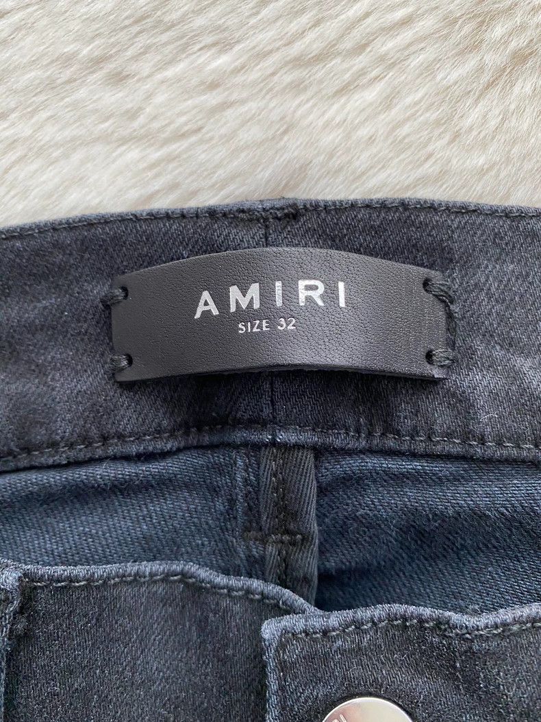 Amiri Amiri Black Logo Destroys Jeans 2501-Nextarrow Size US 32 / EU 48 - 2 Thumbnail