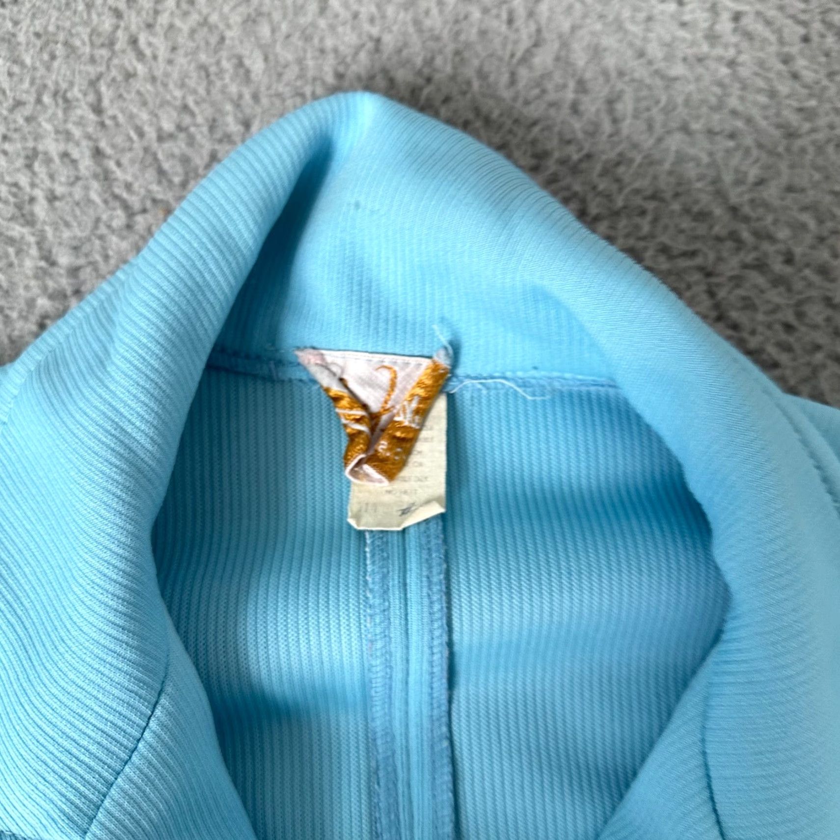 Vintage VINTAGE Joe Frank Jacket Womens 14 Blue Leisure Big Collar 70s Disco Ladies Shirt Size XL / US 12-14 / IT 48-50 - 6 Thumbnail