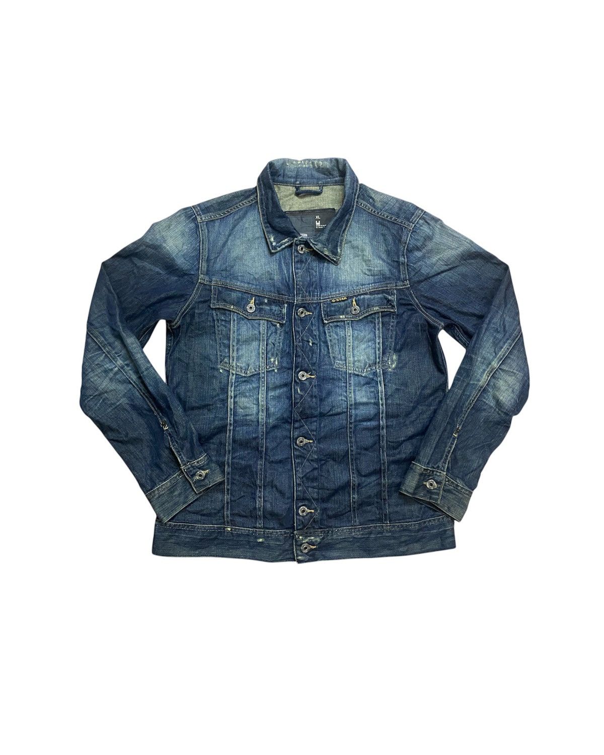 G-Star G-STAR RAW distressed denim jacket with logo patch Size US XL / EU 56 / 4 - 2 Thumbnail