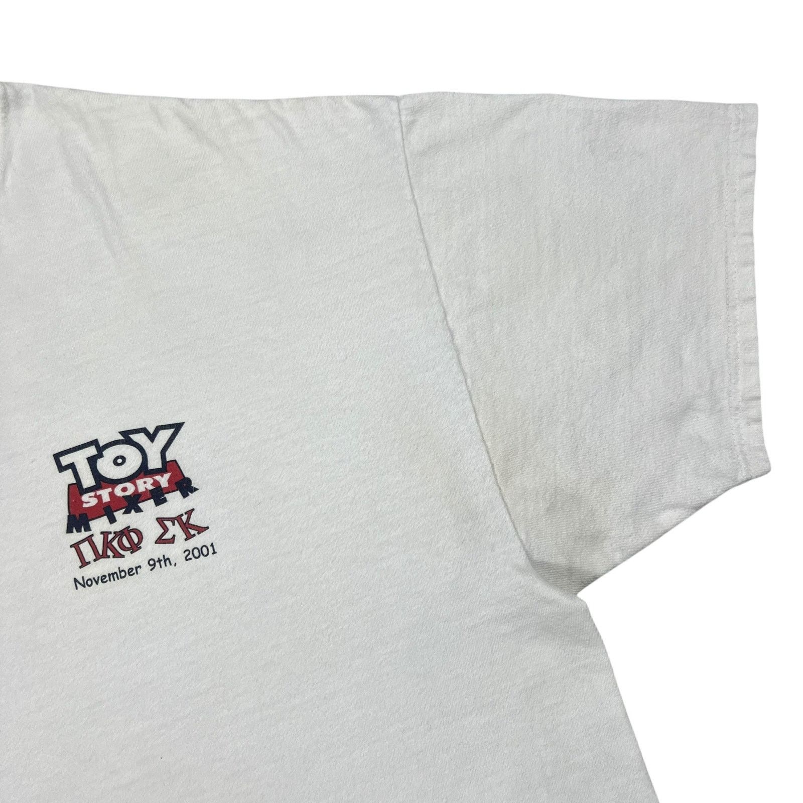 Hanes × Vintage 2001 Toy Story Frat Parody “A BUZZ OR WOODY GUARANTEED” tee Size US XL / EU 56 / 4 - 8 Thumbnail