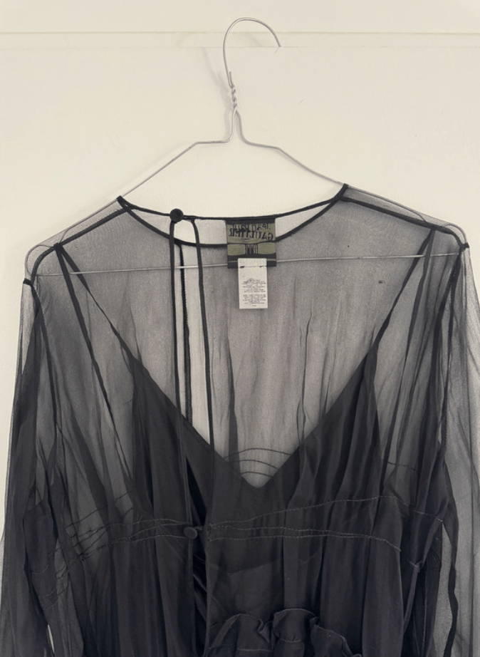 Japanese Brand × Jean Paul Gaultier Jean Paul Gaultier Dress Skirt Mesh Top Tattoo Jacket EX0113 Size L / US 10 / IT 46 - 8 Thumbnail