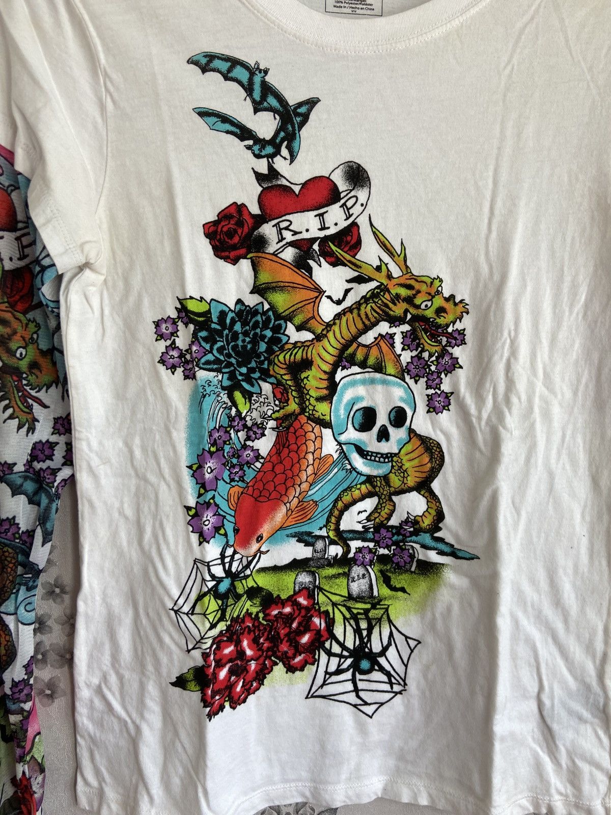 Ed Hardy R.I.P Skull Dragon Ifsixwasnine LGB Longsleeve Size US L / EU 52-54 / 3 - 2 Thumbnail