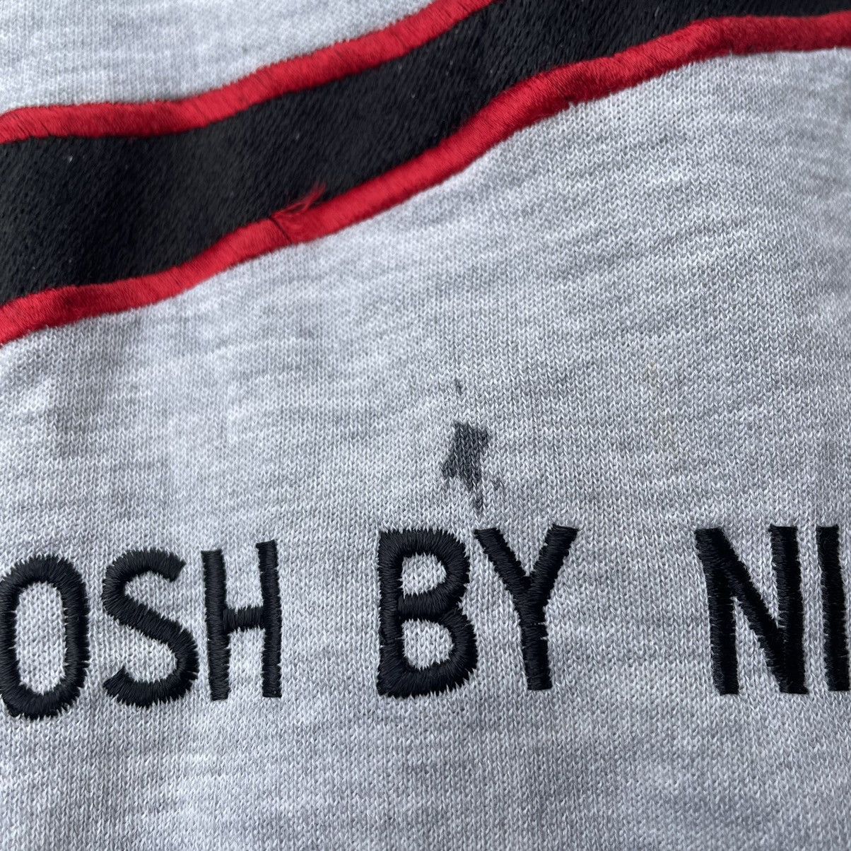 Nike × Vintage 🔥Vintage 90s Nike Embroidered Big Swoosh Distress Sweatshirt Size US M / EU 48-50 / 2 - 6 Thumbnail