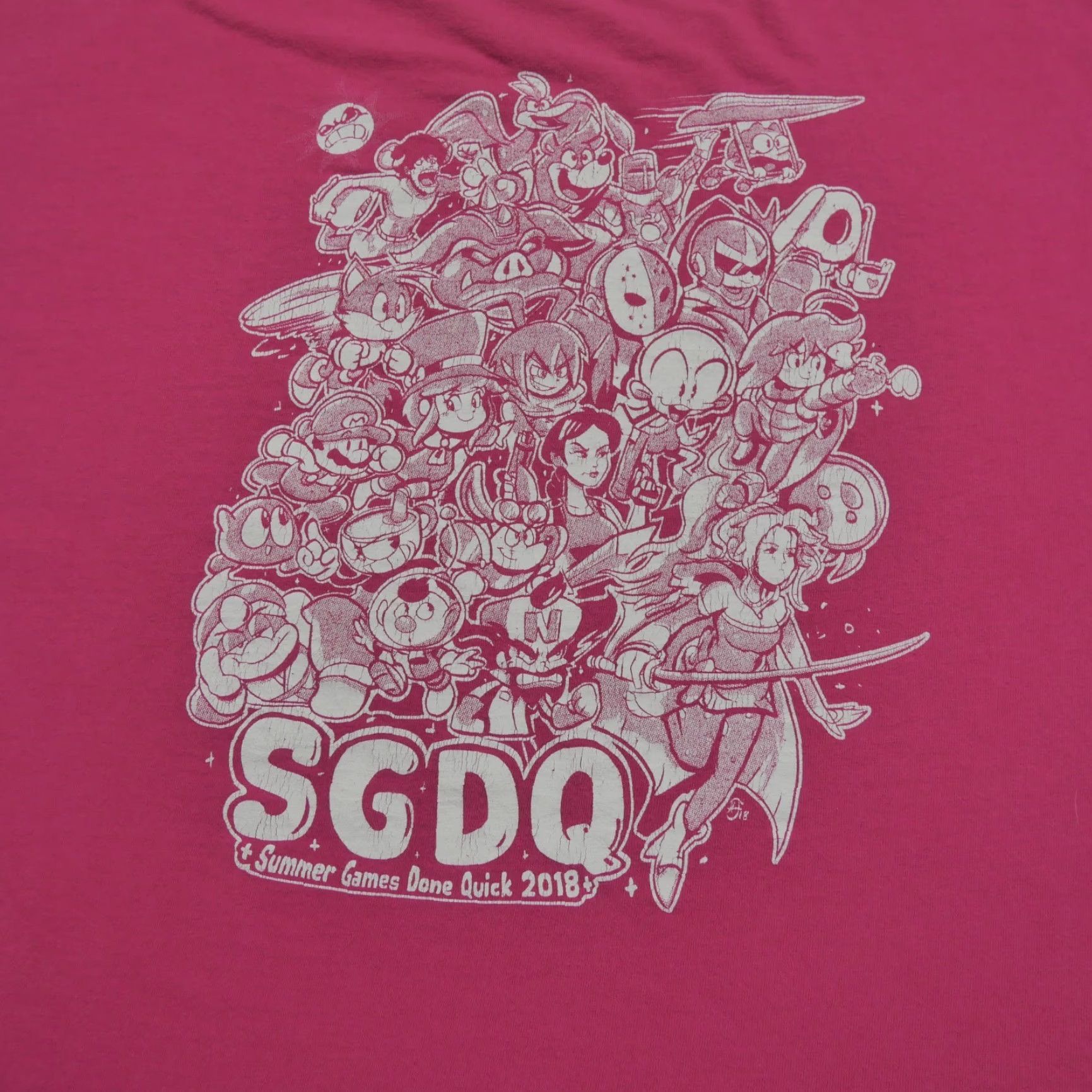Gildan GDQ SGDQ 2018 T Shirt Adult 3XL XXXL Pink Summer Games Done Quick GDQ Speedrun Shirt Mens T-Shirt) Size US XXL / EU 58 / 5 - 2 Thumbnail