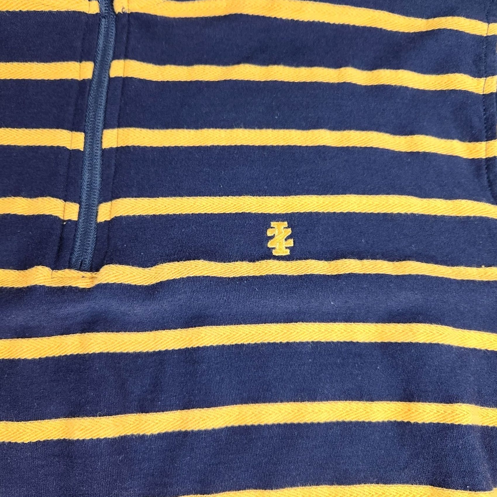 Izod IZOD Golf Shirt Pullover Mens XL Yellow Blue Striped Long Sleeve 1/4 ZIP Size US XL / EU 56 / 4 - 2 Thumbnail