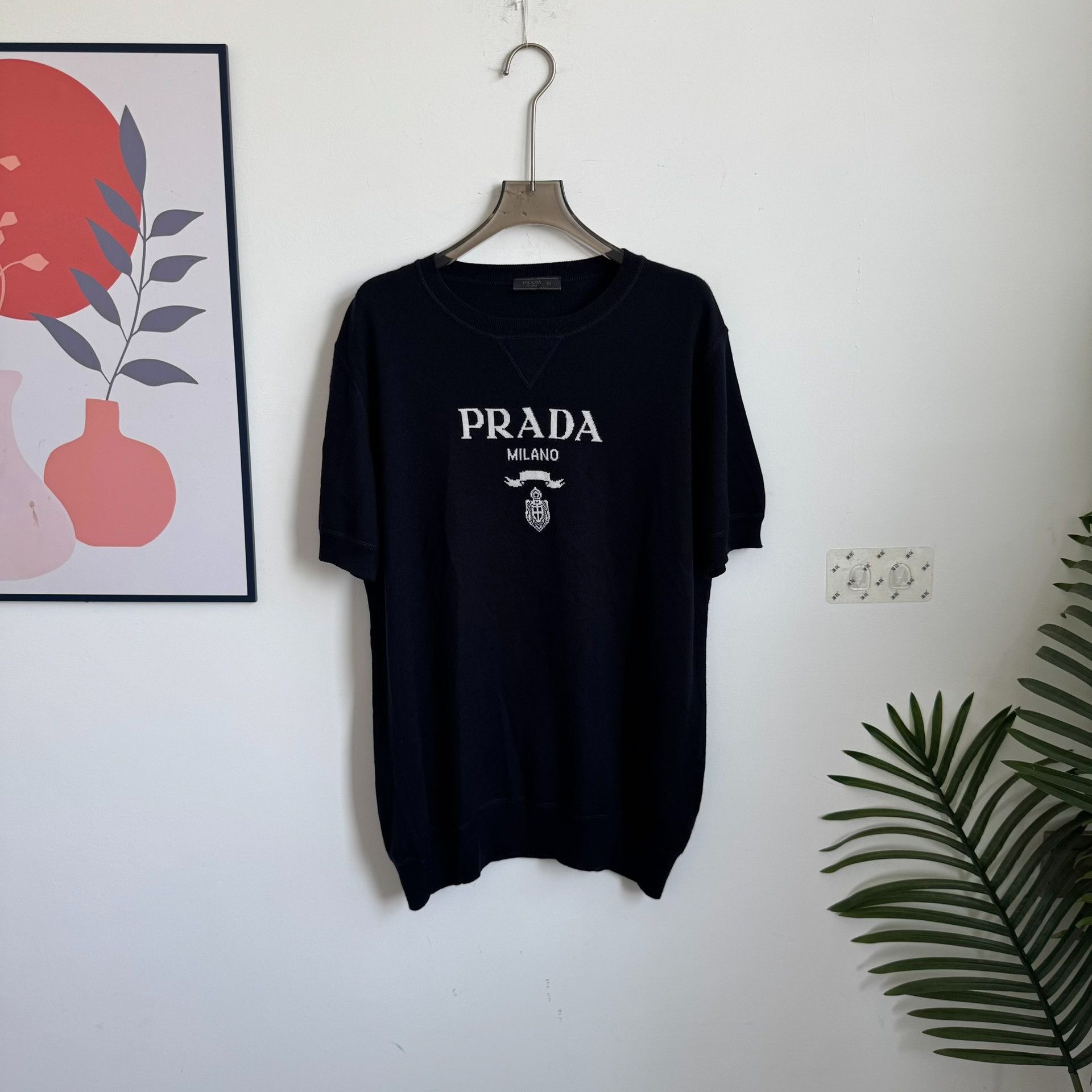 Prada Prada Logo Knit T-Shirt 52 Size US L / EU 52-54 / 3 - 1 Thumbnail