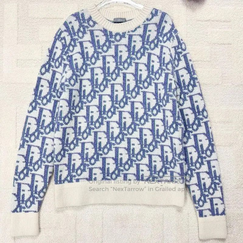 Dior Dior White Knit Sweater for Men . Size US S / EU 44-46 / 1 - 1 Thumbnail