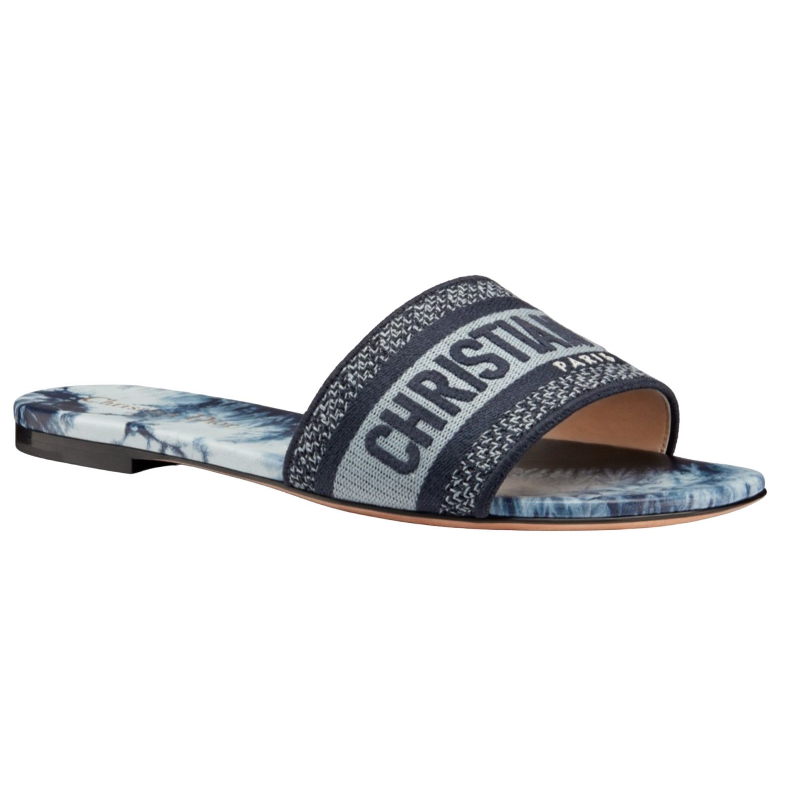 Dior Dway Tie Dye Embroidered Logo Slide Mule Flat Sandal 40.5 Size US 10.5 / IT 40.5 - 1 Thumbnail