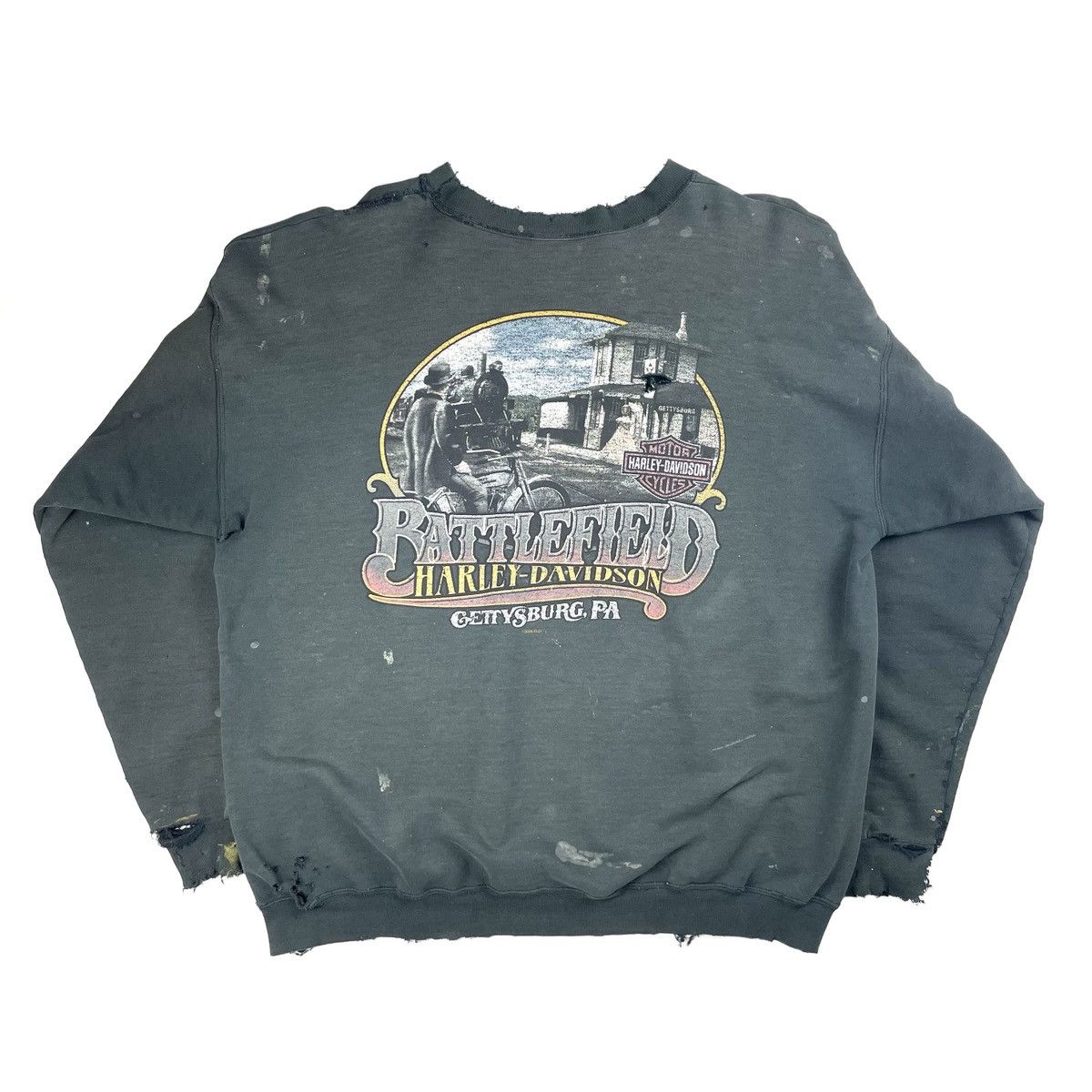 Harley Davidson VINTAGE THRASHED FADED HARLEY DAVIDSON SWEATSHIRT Size US XL / EU 56 / 4 - 8 Thumbnail