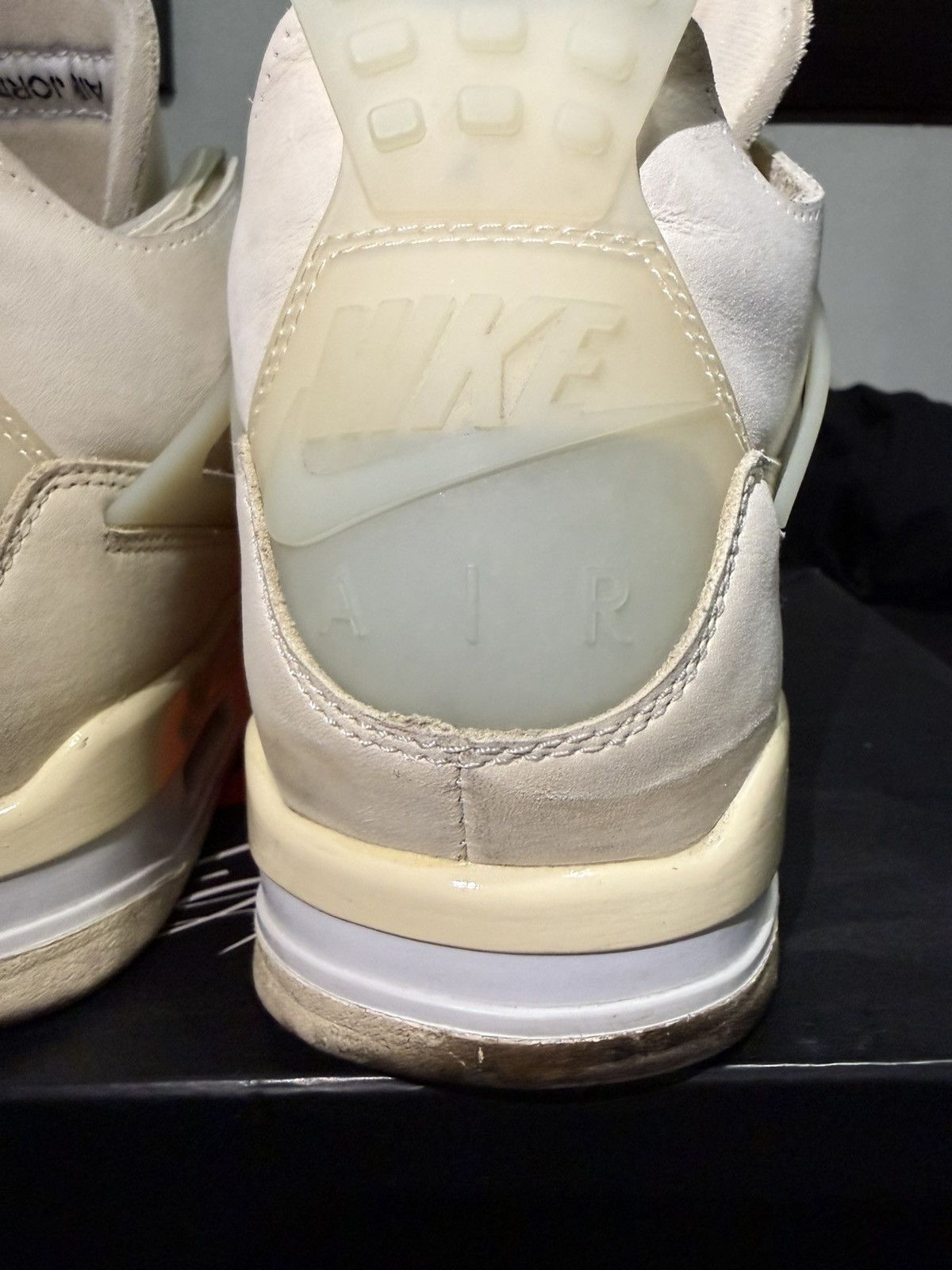 Jordan Brand × Off-White Air Jordan 4 Retro Off-White Sail Size US 9.5 / EU 42-43 - 5 Thumbnail